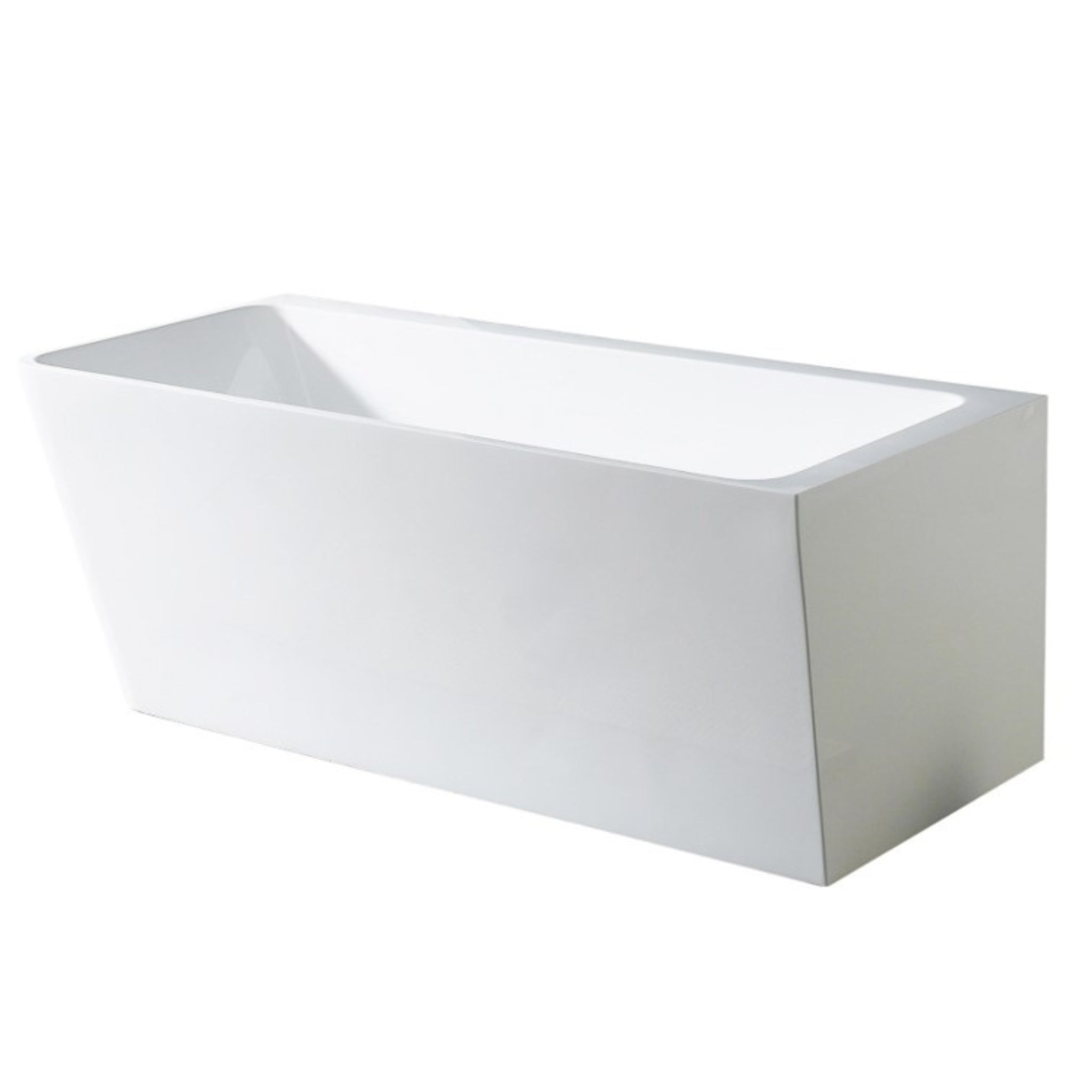 POSEIDON AVIS RIGHT CORNER BACK TO WALL BATHTUB GLOSS WHITE (AVAILABLE IN 1500MM AND 1700MM)