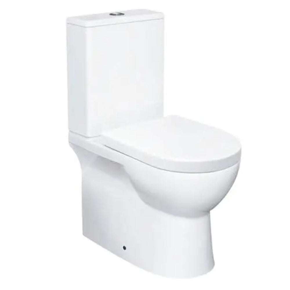 DECINA ADATTO EZI HEIGHT RIMLESS BACK-TO-WALL TOILET SUITE GLOSS WHITE