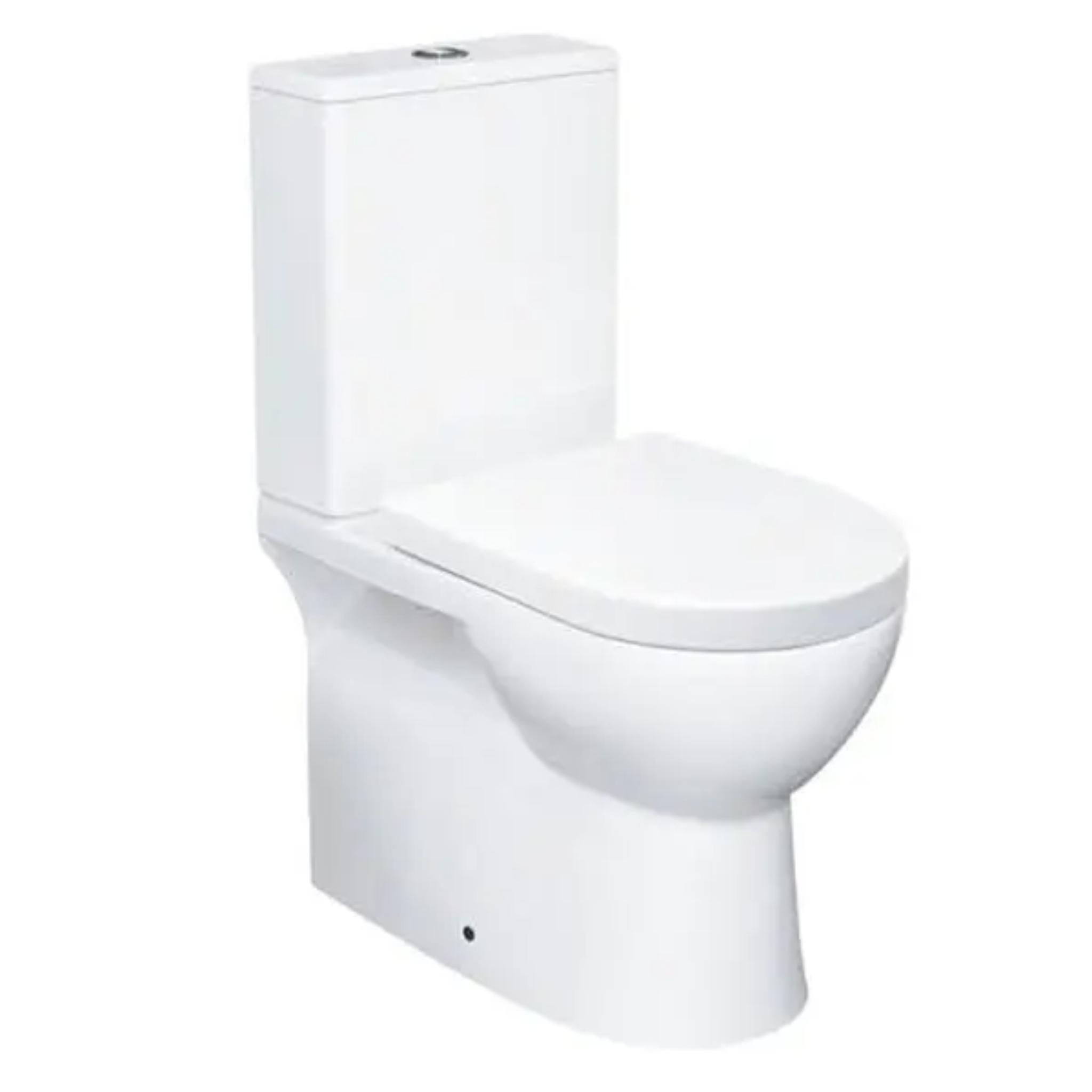 DECINA ADATTO EZI HEIGHT RIMLESS BACK-TO-WALL TOILET SUITE GLOSS WHITE
