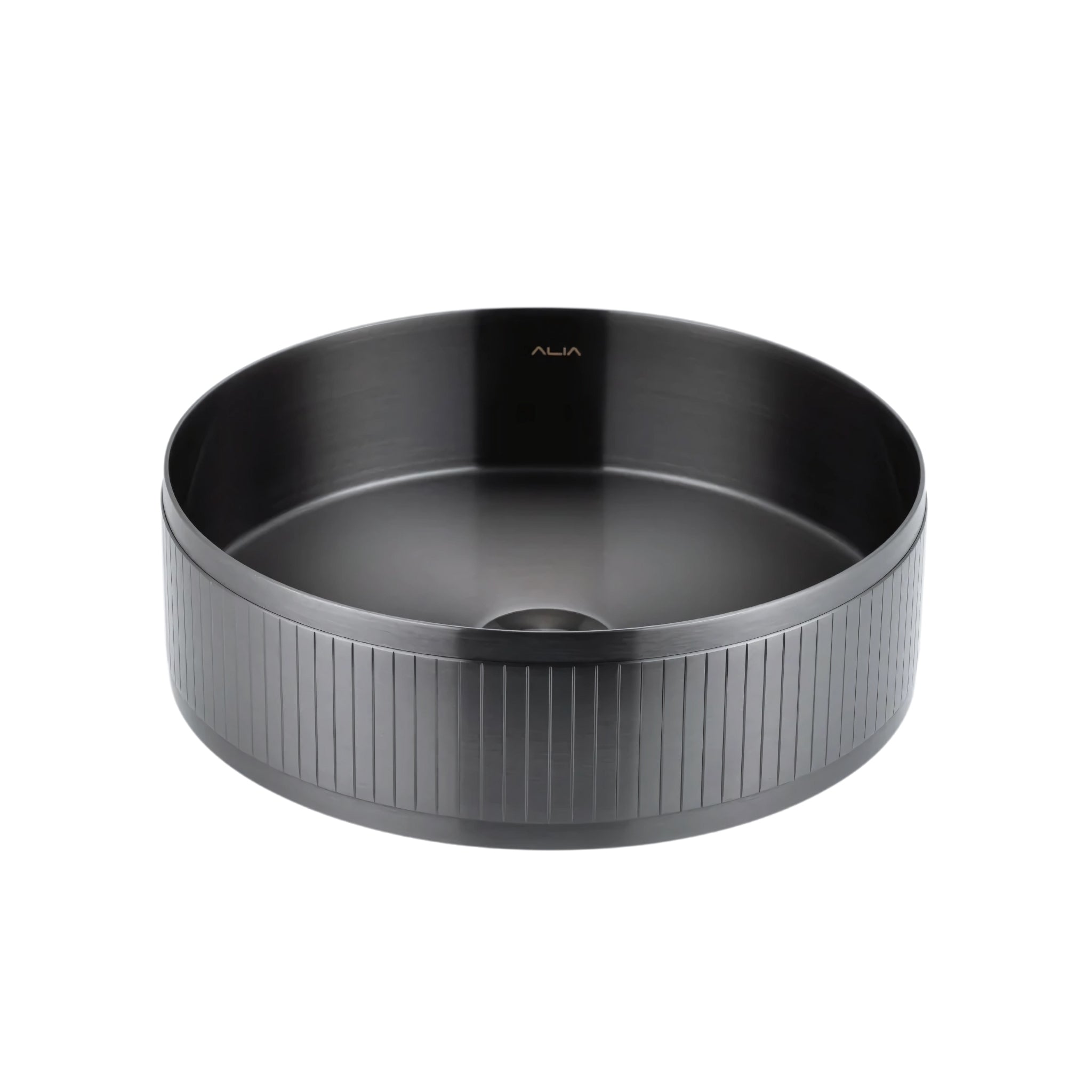 ALIA TEXTURED-SS ABOVE COUNTER BASIN STAINLESS STEEL GUNMETAL GREY 400MM