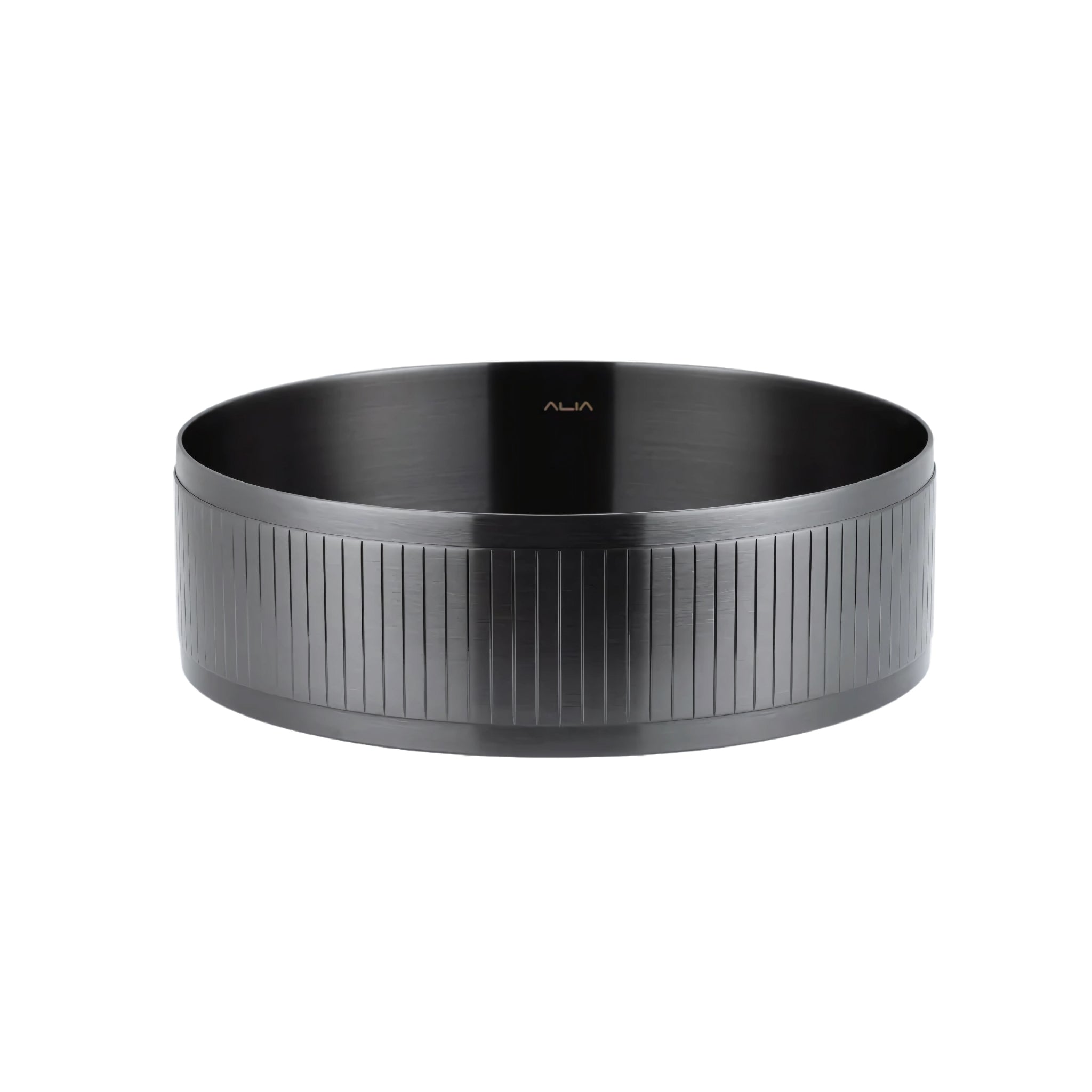 ALIA TEXTURED-SS ABOVE COUNTER BASIN STAINLESS STEEL GUNMETAL GREY 400MM