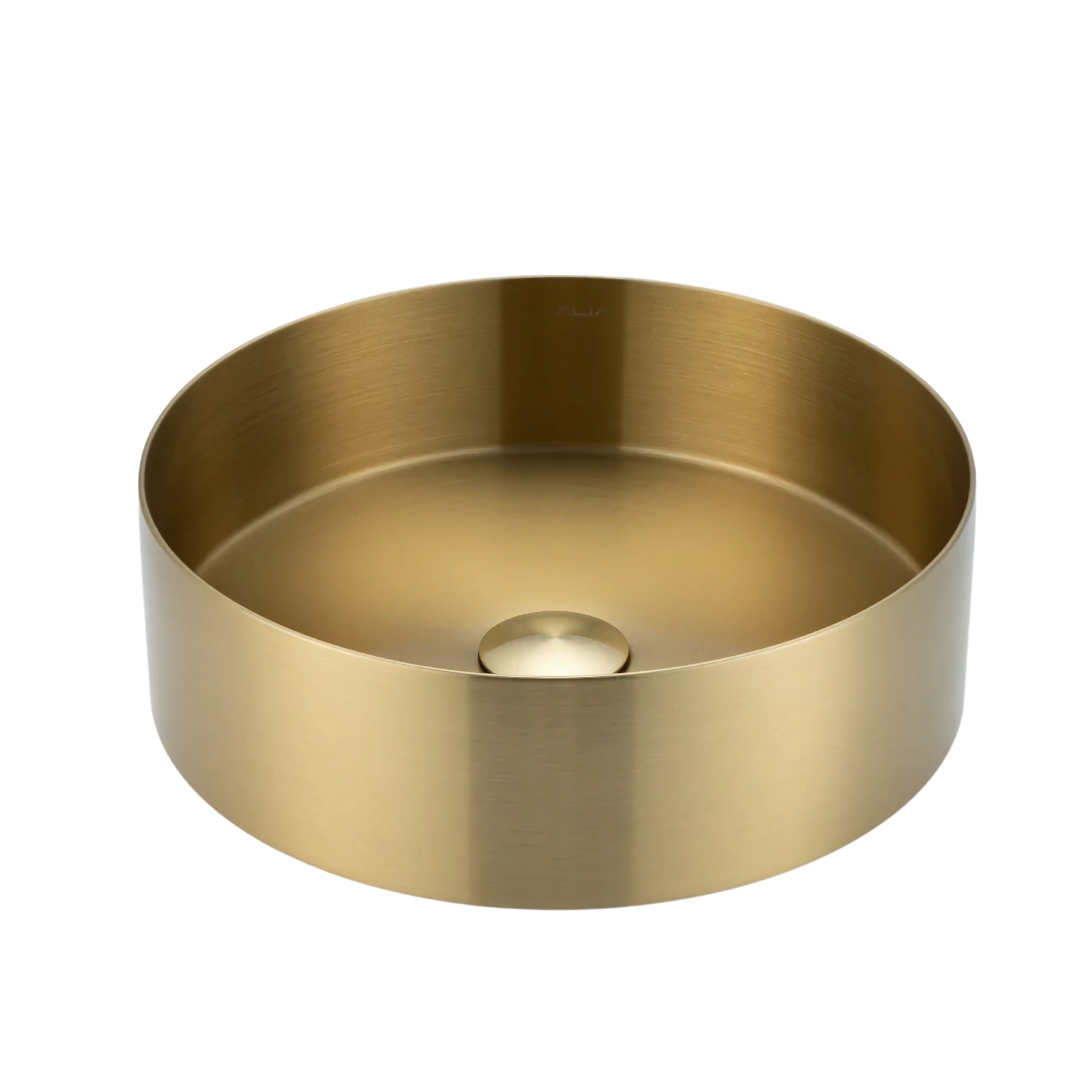 ALIA SS ABOVE COUNTER BASIN STAINLESS STEEL BRUSHED GOLD 400MM