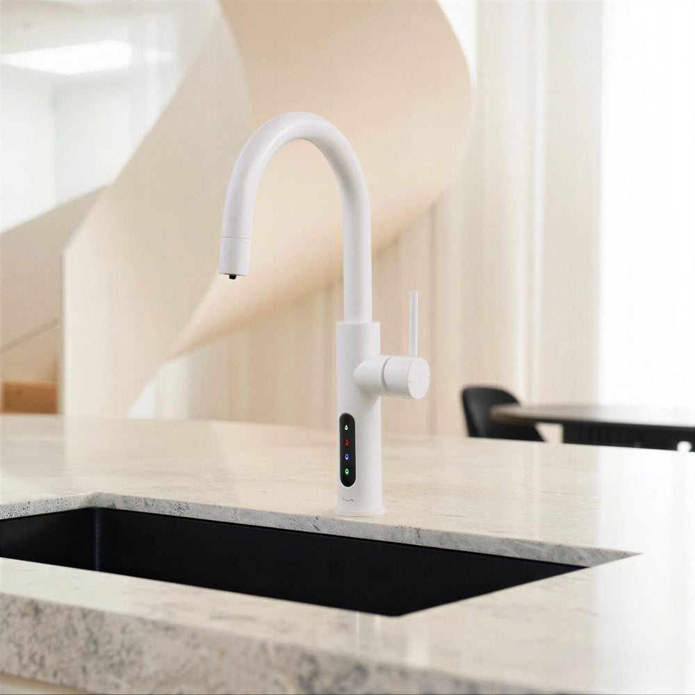 ALIA X51 INSTANT HOT, COLD AND SPARKLING FILTERED WATER TAP MATTE WHITE