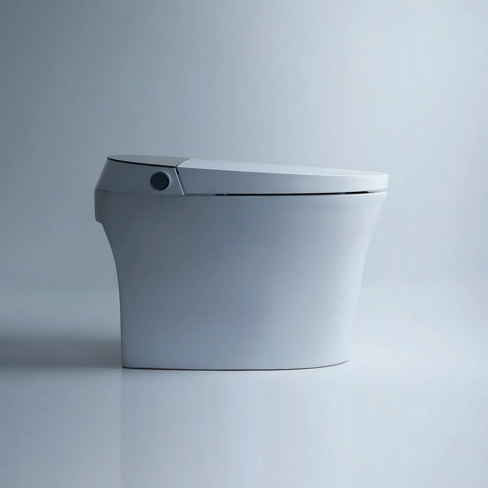 ALIA SMART INTEGRATED TOILET WITH REMOTE CONTROLLED BIDET ELONGATED WHITE
