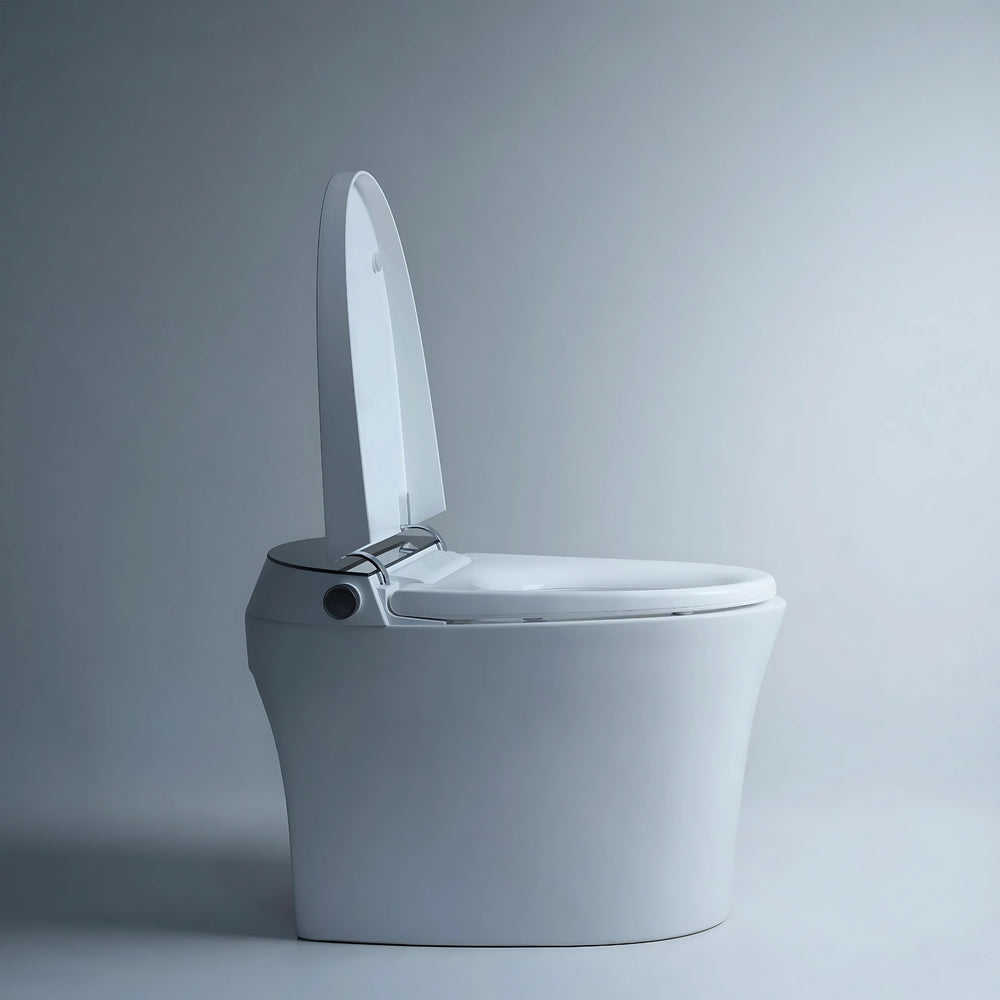 ALIA SMART INTEGRATED TOILET WITH REMOTE CONTROLLED BIDET ELONGATED WHITE