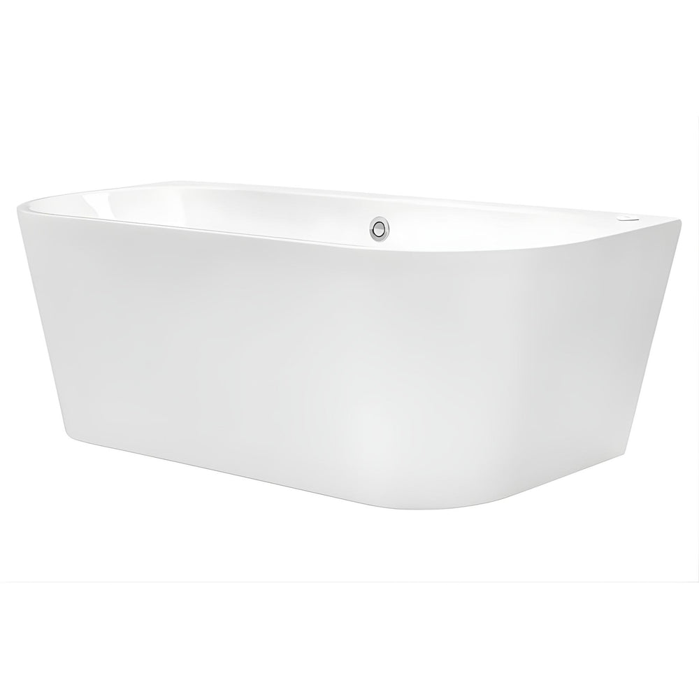 DECINA ALEGRA CONTOUR BACK-TO-WALL FREESTANDING SPA BATHTUB GLOSS WHITE (AVAILABLE IN 1500MM AND 1700MM) WITH 12-JETS