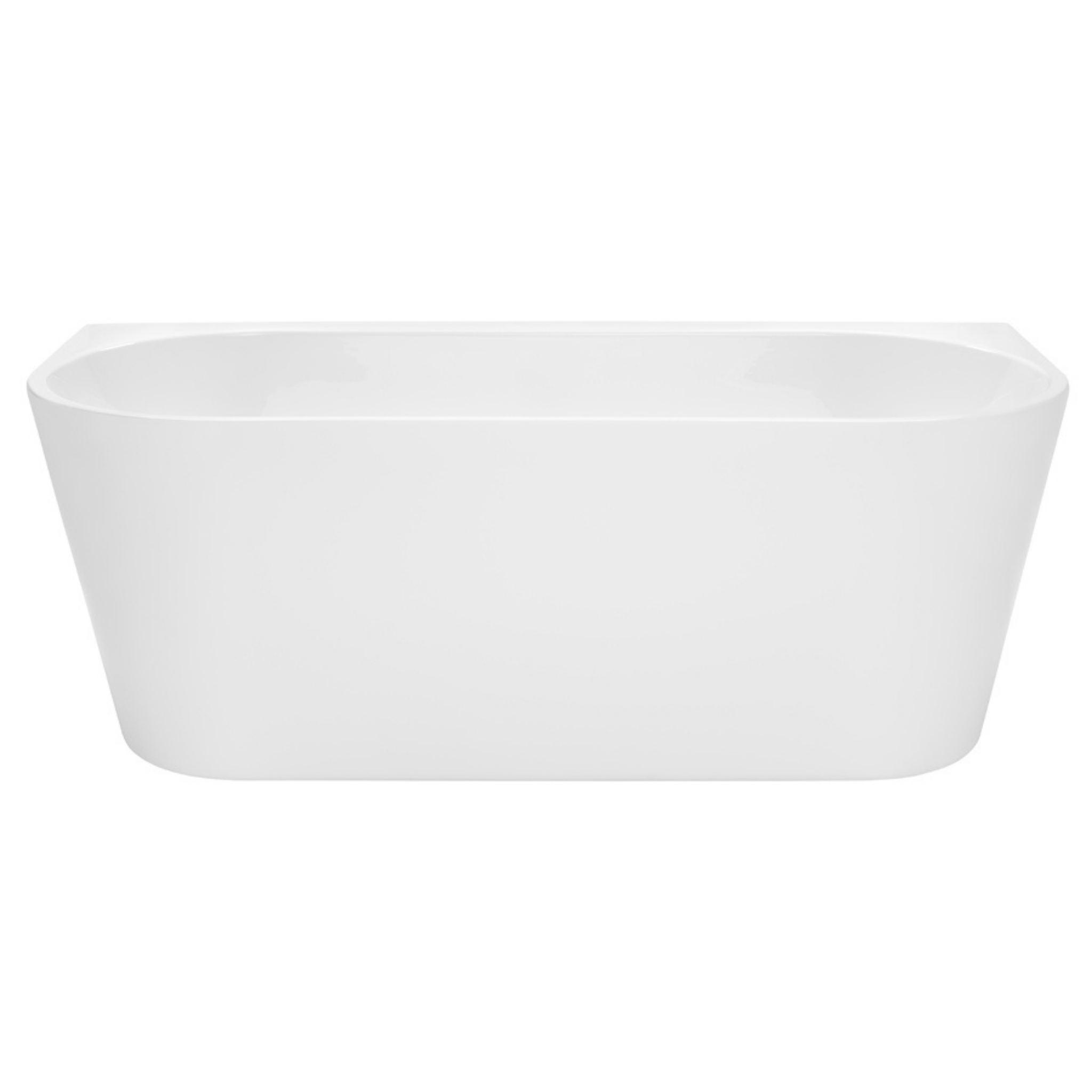 DECINA ALEGRA BACK-TO-WALL FREESTANDING BATH GLOSS WHITE (AVAILABLE IN 1500MM AND 1700MM)