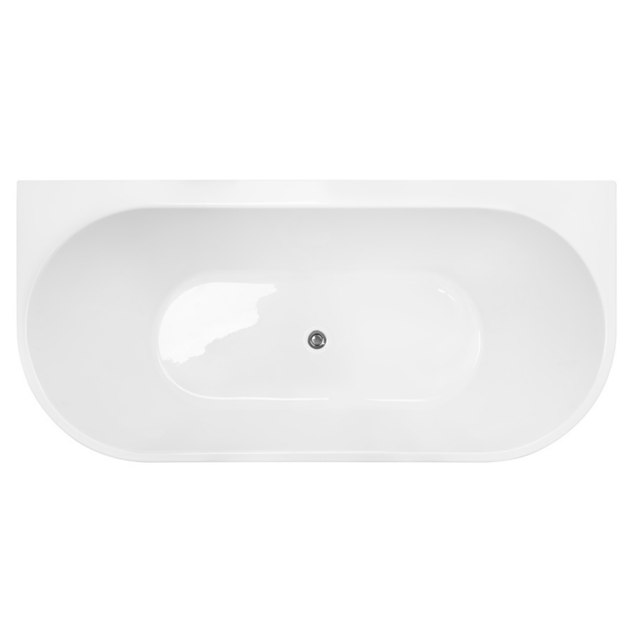 DECINA ALEGRA BACK-TO-WALL FREESTANDING BATH GLOSS WHITE (AVAILABLE IN 1500MM AND 1700MM)