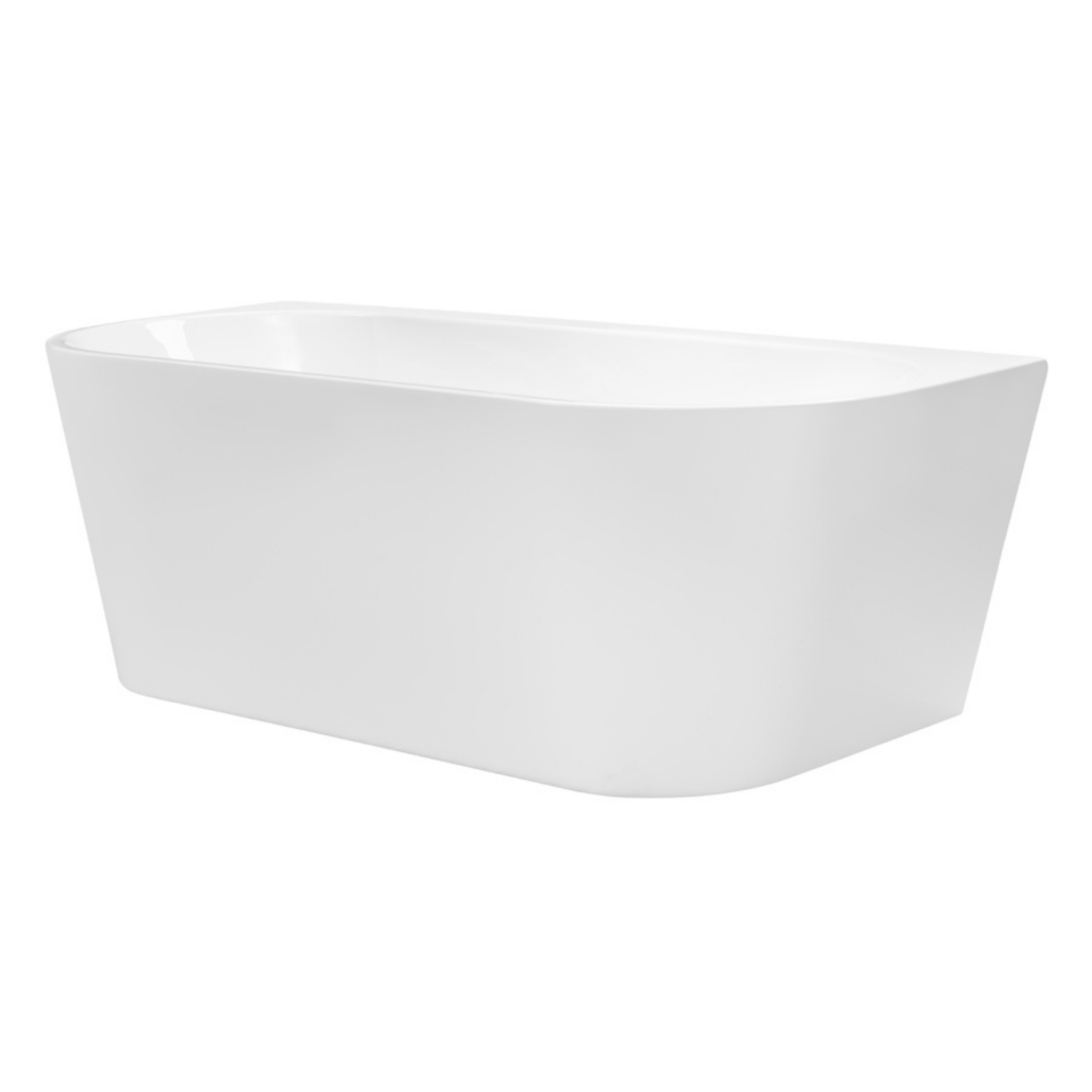 DECINA ALEGRA BACK-TO-WALL FREESTANDING BATH GLOSS WHITE (AVAILABLE IN 1500MM AND 1700MM)