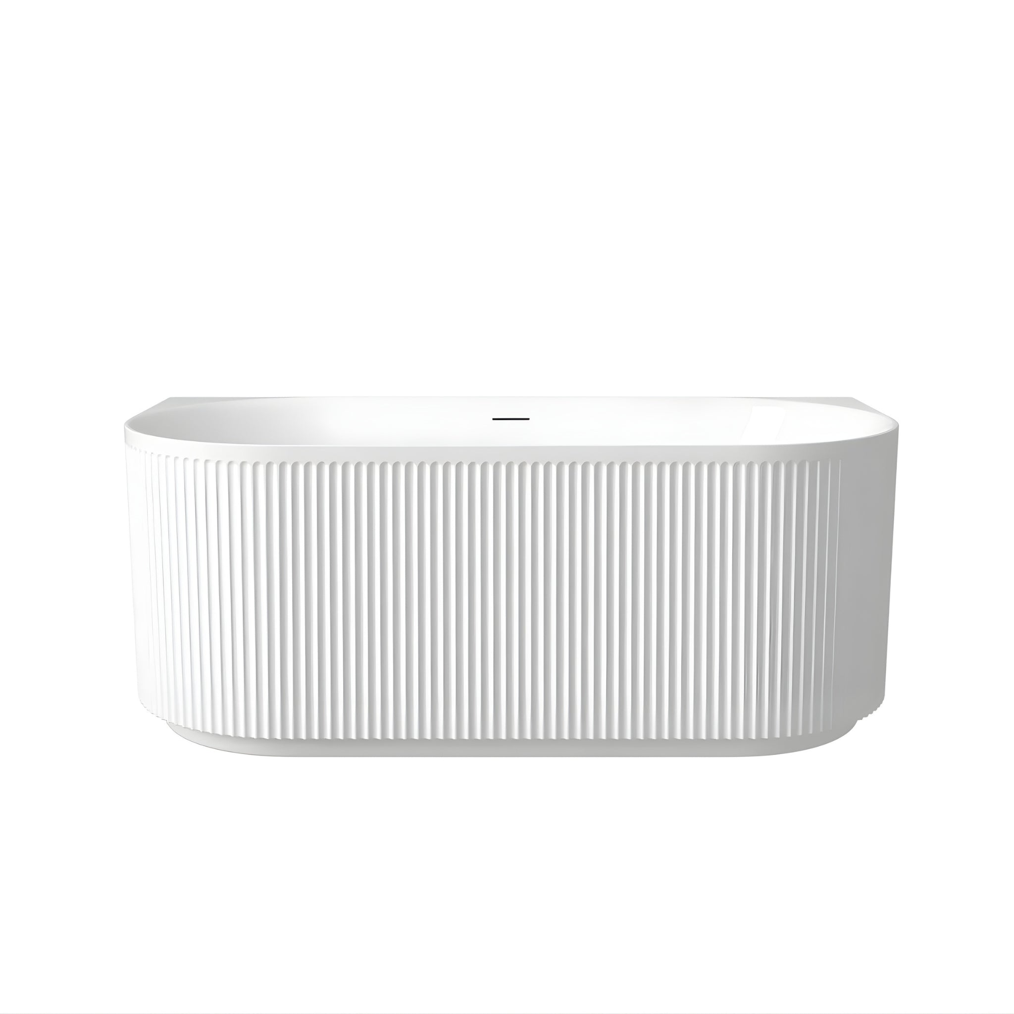 ATTICA HAVANA FLUTED MULTI-FIT BATHTUB WITH INTEGRATED OVERFLOW GLOSS WHITE (AVAILABLE IN 1500MM AND 1700MM)