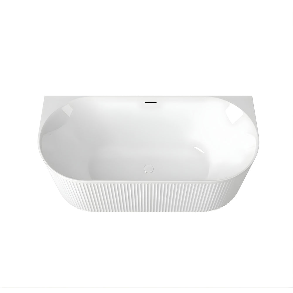 ATTICA HAVANA FLUTED MULTI-FIT BATHTUB WITH INTEGRATED OVERFLOW GLOSS WHITE (AVAILABLE IN 1500MM AND 1700MM)