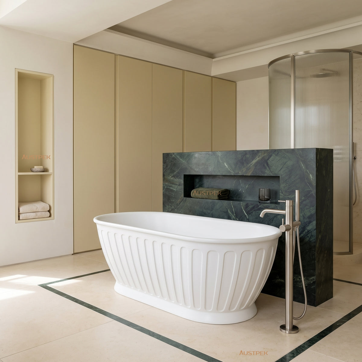 ATTICA KENSINGTON FREESTANDING BATH MATTE WHITE (AVAILABLE IN 1500MM AND 1700MM)