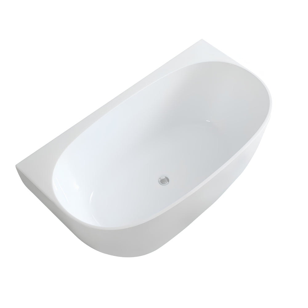 VITO ATLANTIC BACK-TO-WALL BATHTUB GLOSS WHITE (AVAILABLE IN 1500MM AND 1700MM)