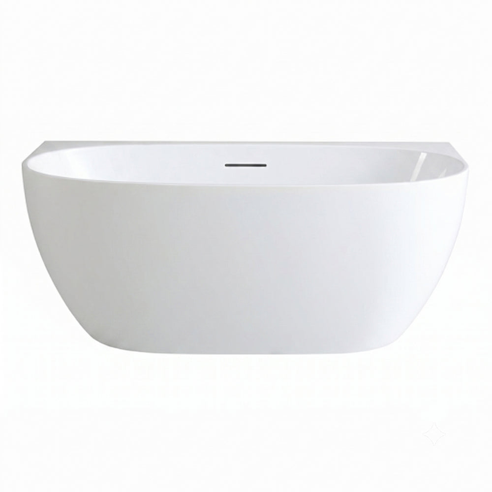 VITO ATLANTIC BACK-TO-WALL BATHTUB WITH OVERFLOW GLOSS WHITE (AVAILABLE IN 1500MM AND 1700MM)
