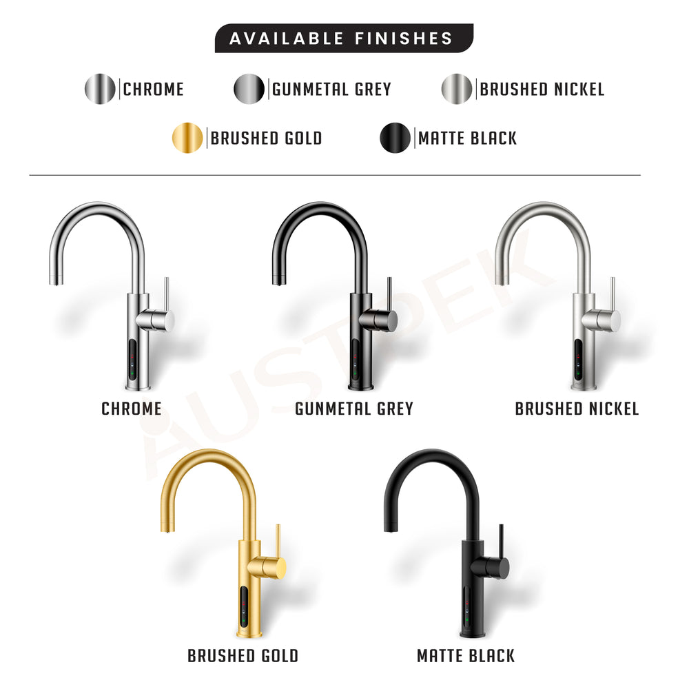 ALIA X51 LEAD FREE INSTANT HOT, COLD AND SPARKLING FILTERED WATER TAP GUNMETAL GREY