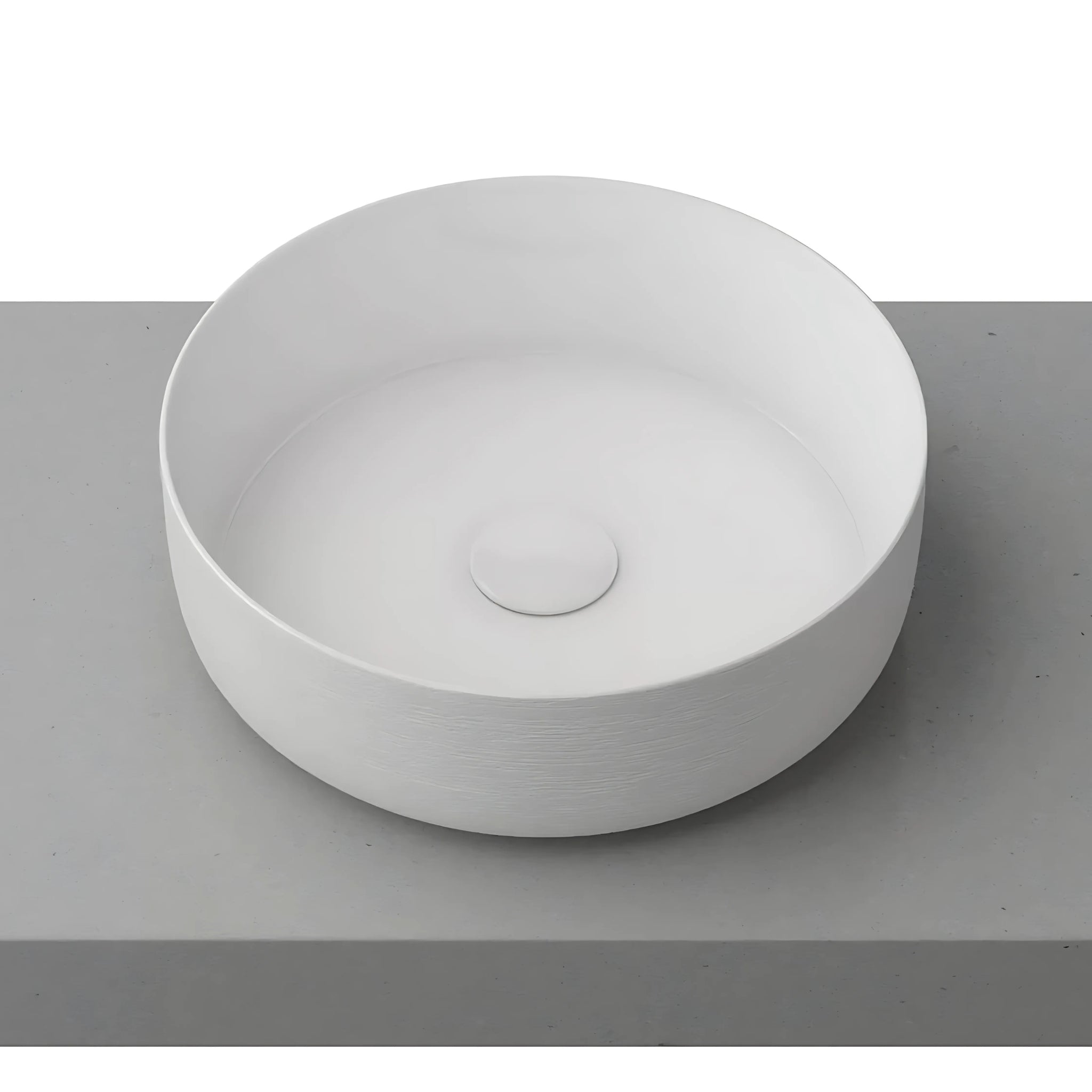 TIMBERLINE ALLURE RAKED ABOVE COUNTER BASIN GLOSS WHITE 360MM