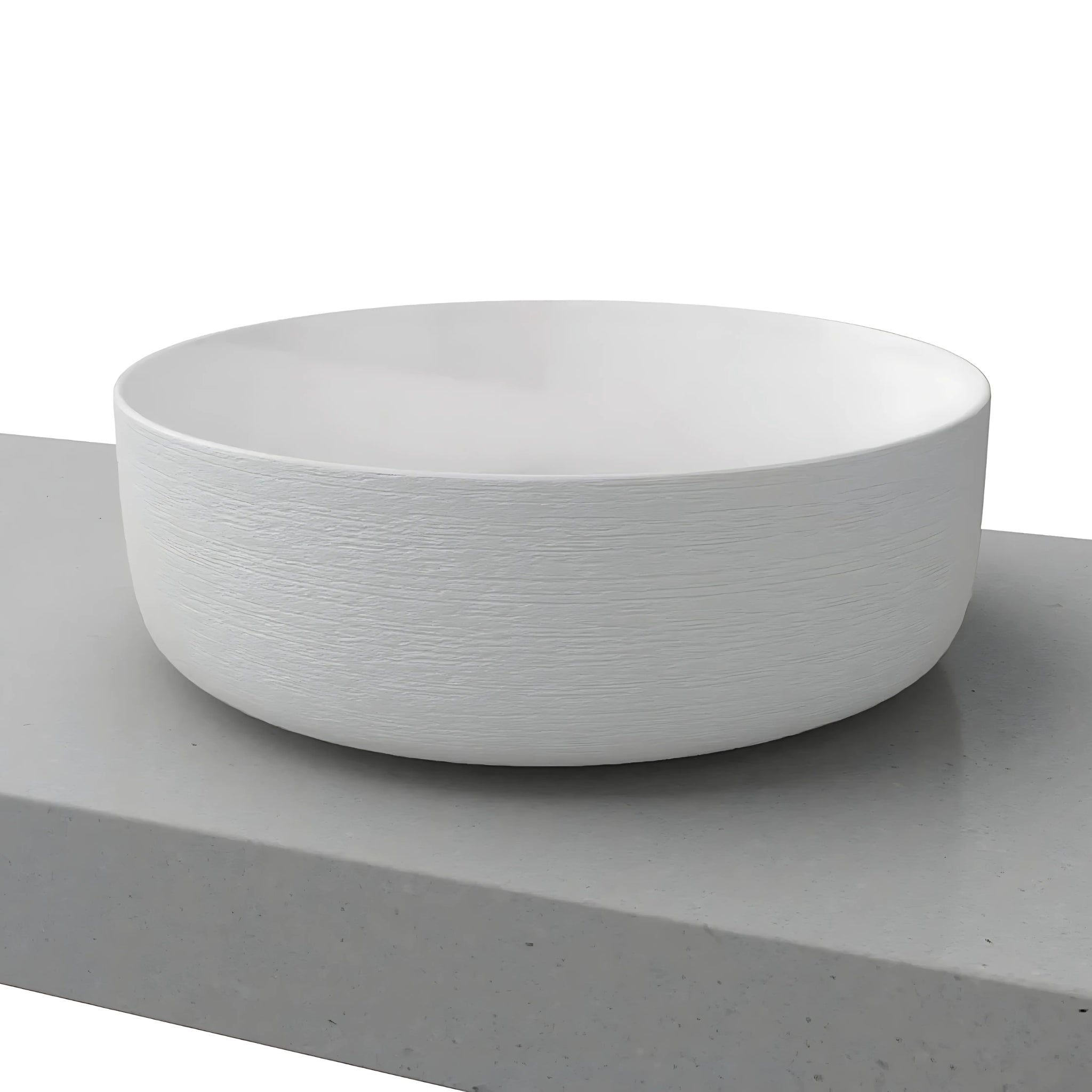TIMBERLINE ALLURE RAKED ABOVE COUNTER BASIN GLOSS WHITE 360MM