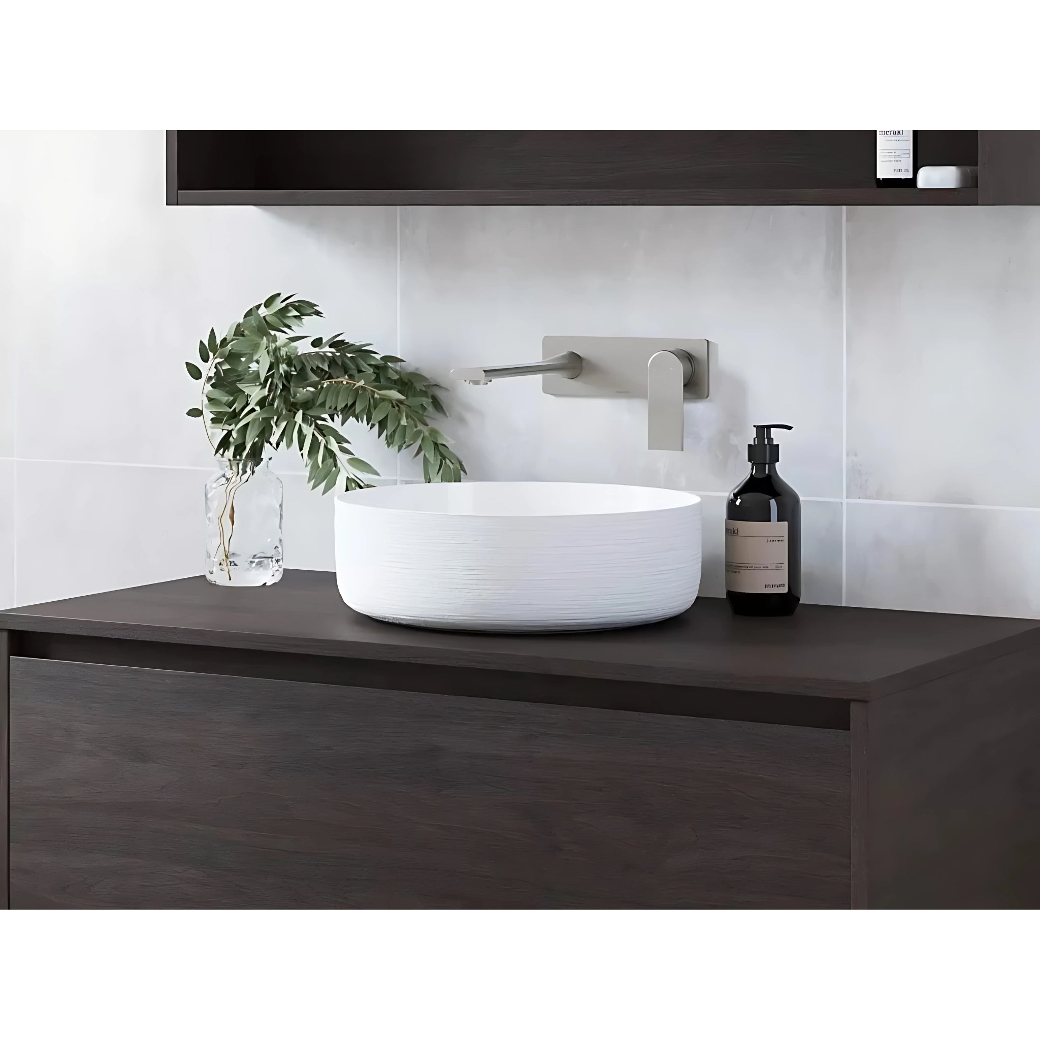 TIMBERLINE ALLURE RAKED ABOVE COUNTER BASIN MATTE WHITE 360MM
