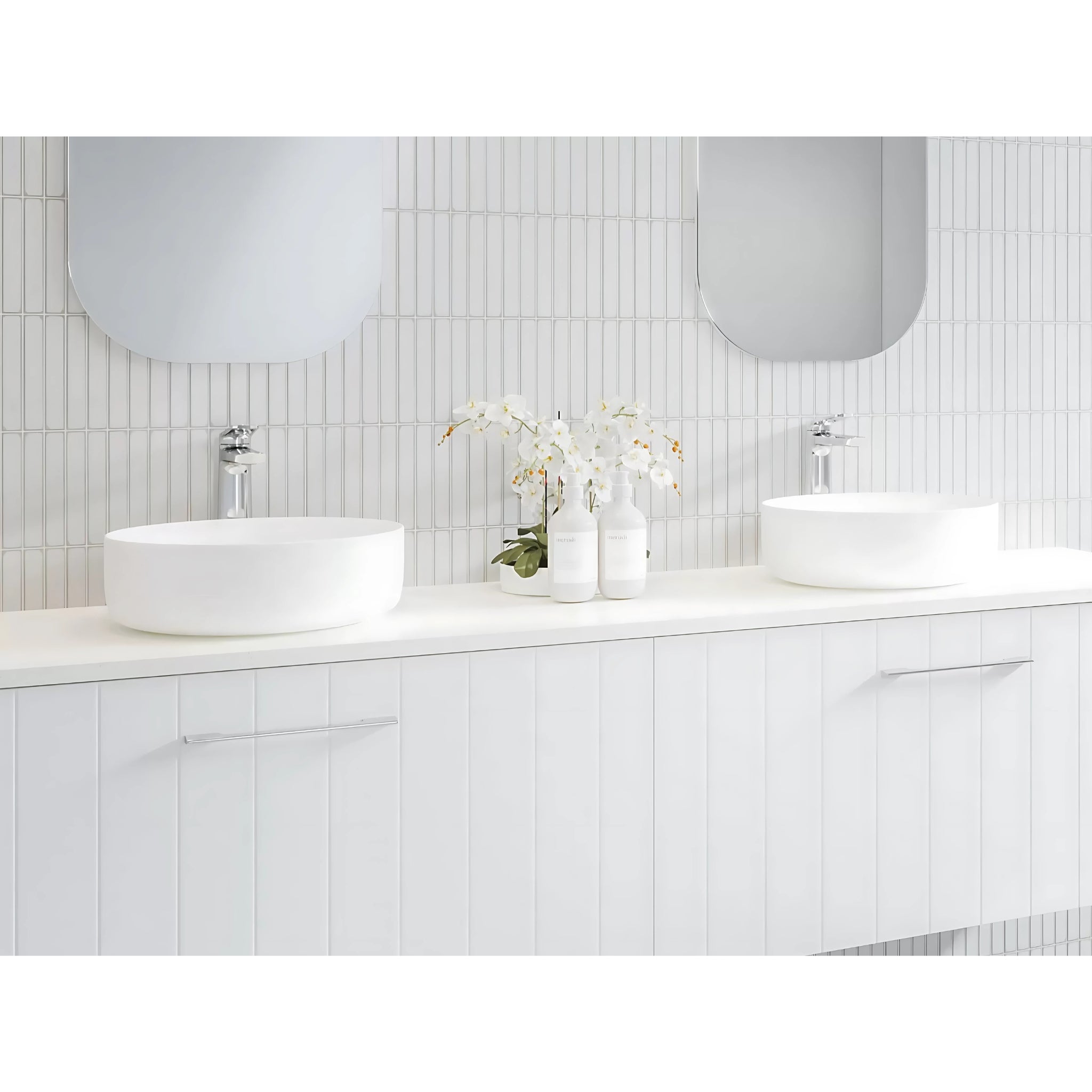 TIMBERLINE ALLURE RAKED ABOVE COUNTER BASIN MATTE WHITE 360MM