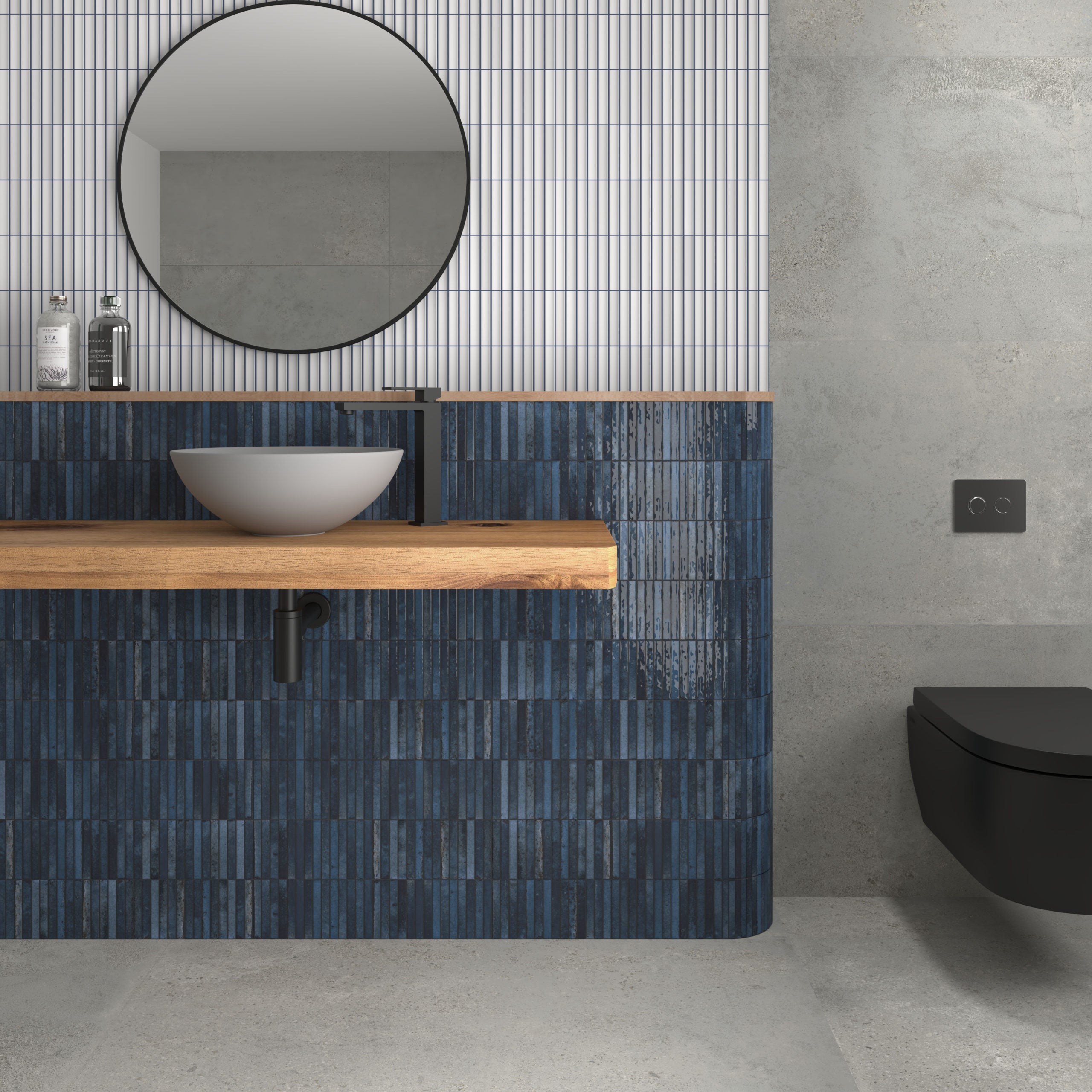 DUNE CERAMICA KIT-KAT OCEAN GLOSS 115X231MM MOSAIC TILE (PER BOX)