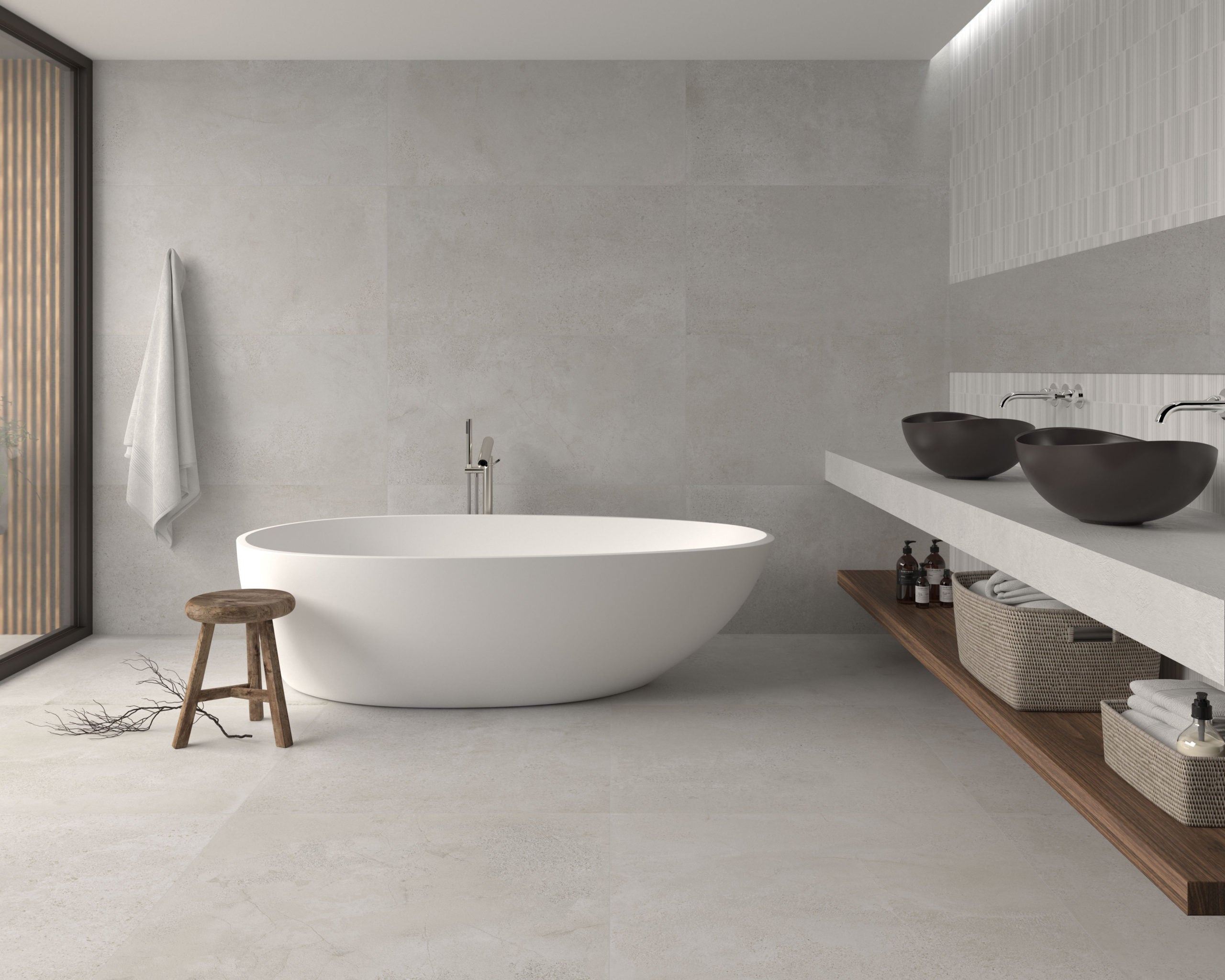 DUNE CERAMICA KIT-KAT GREY MATTE 115X231MM MOSAIC TILE (PER BOX)