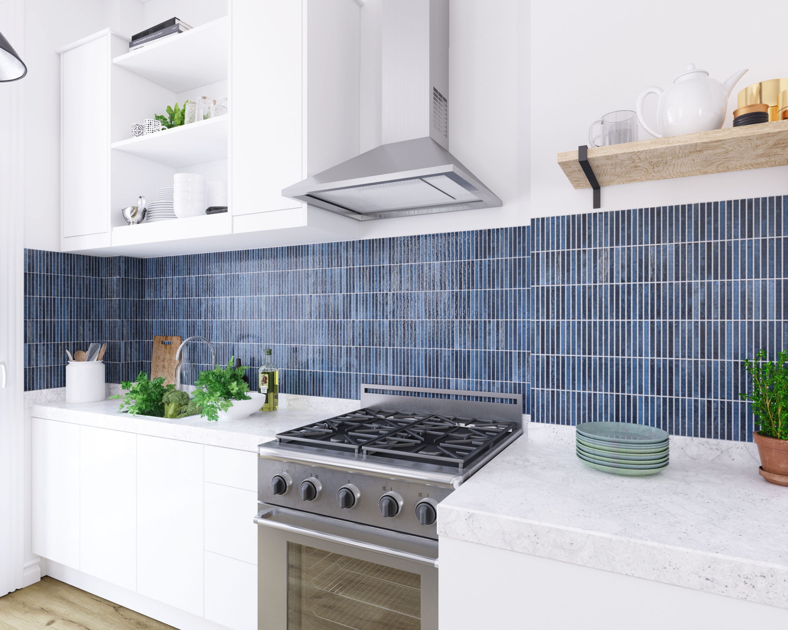 DUNE CERAMICA KIT-KAT OCEAN GLOSS 115X231MM MOSAIC TILE (PER BOX)