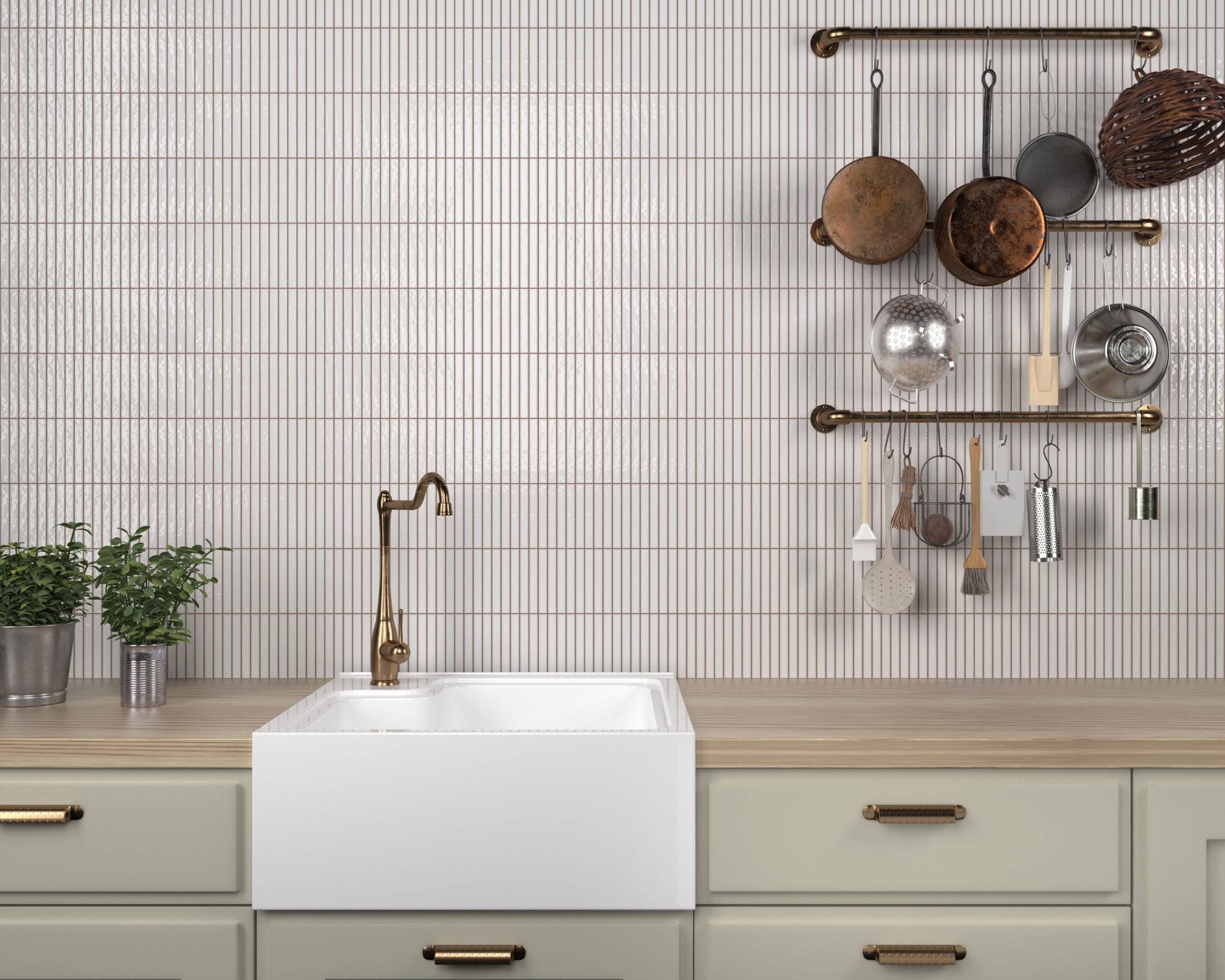 DUNE CERAMICA KIT-KAT SNOW GLOSS 115X231MM MOSAIC TILE (PER BOX)