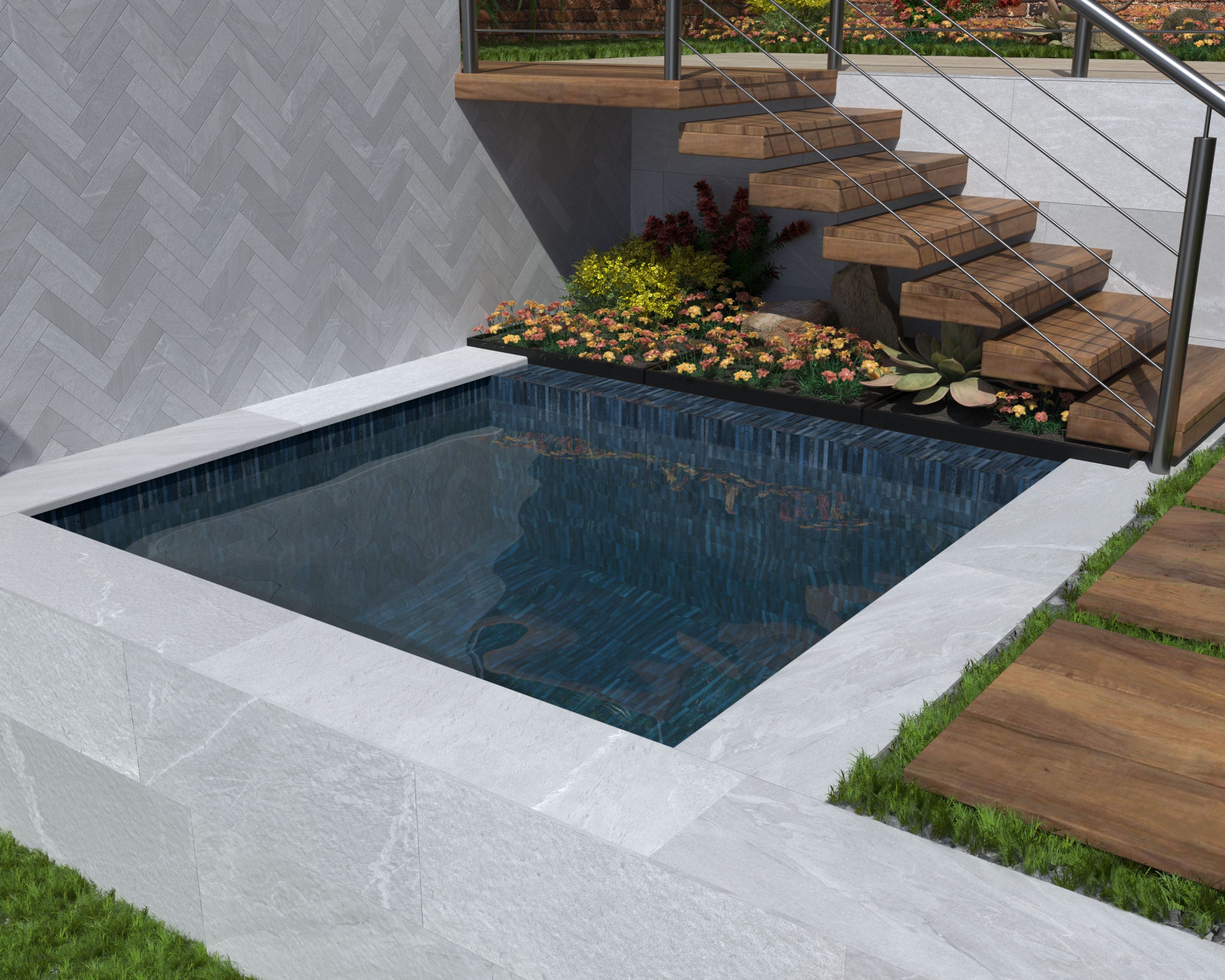 DUNE CERAMICA KIT-KAT OCEAN GLOSS 115X231MM MOSAIC TILE (PER BOX)