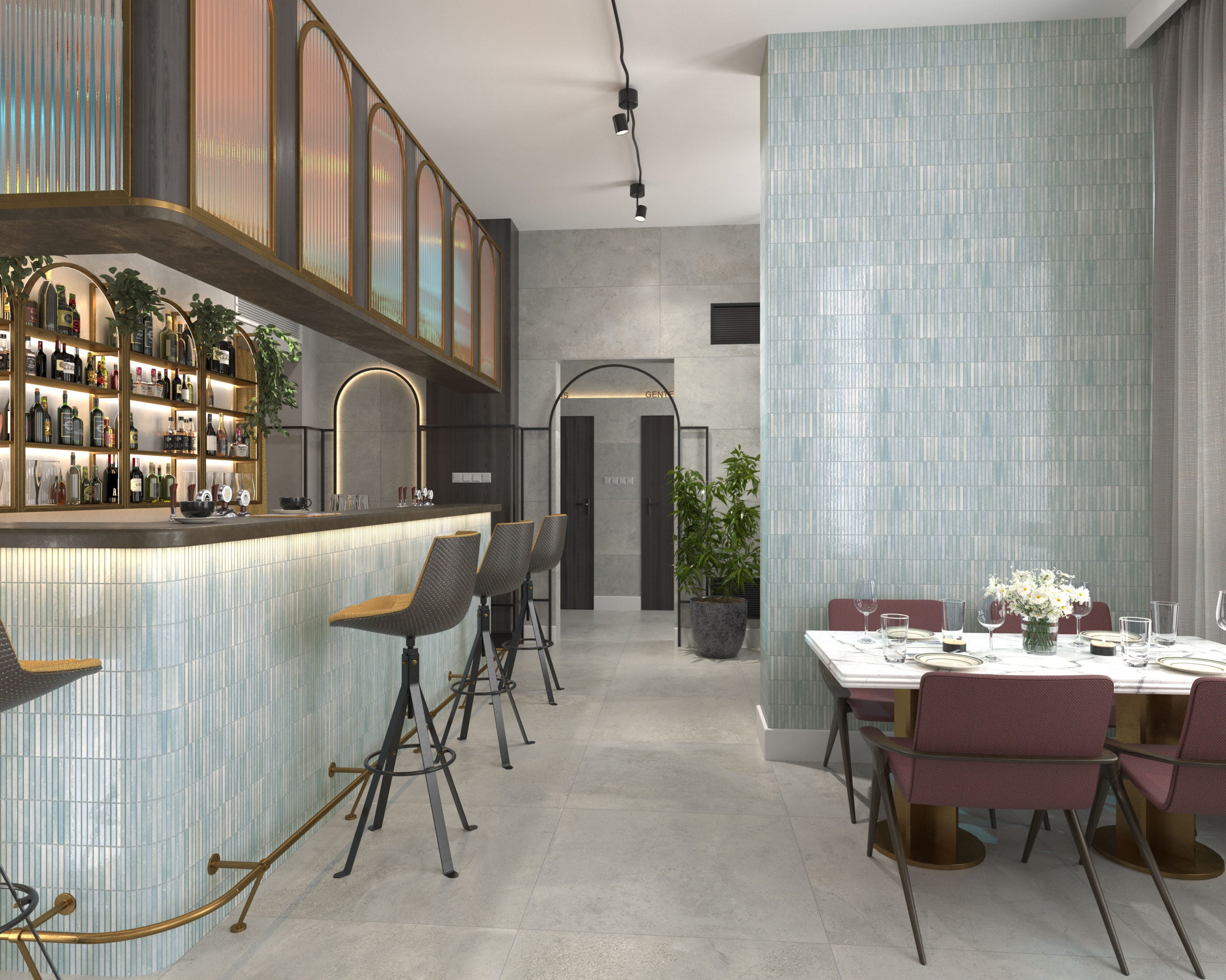 DUNE CERAMICA KIT-KAT WATER GLOSS 115X231MM MOSAIC TILE (PER BOX)