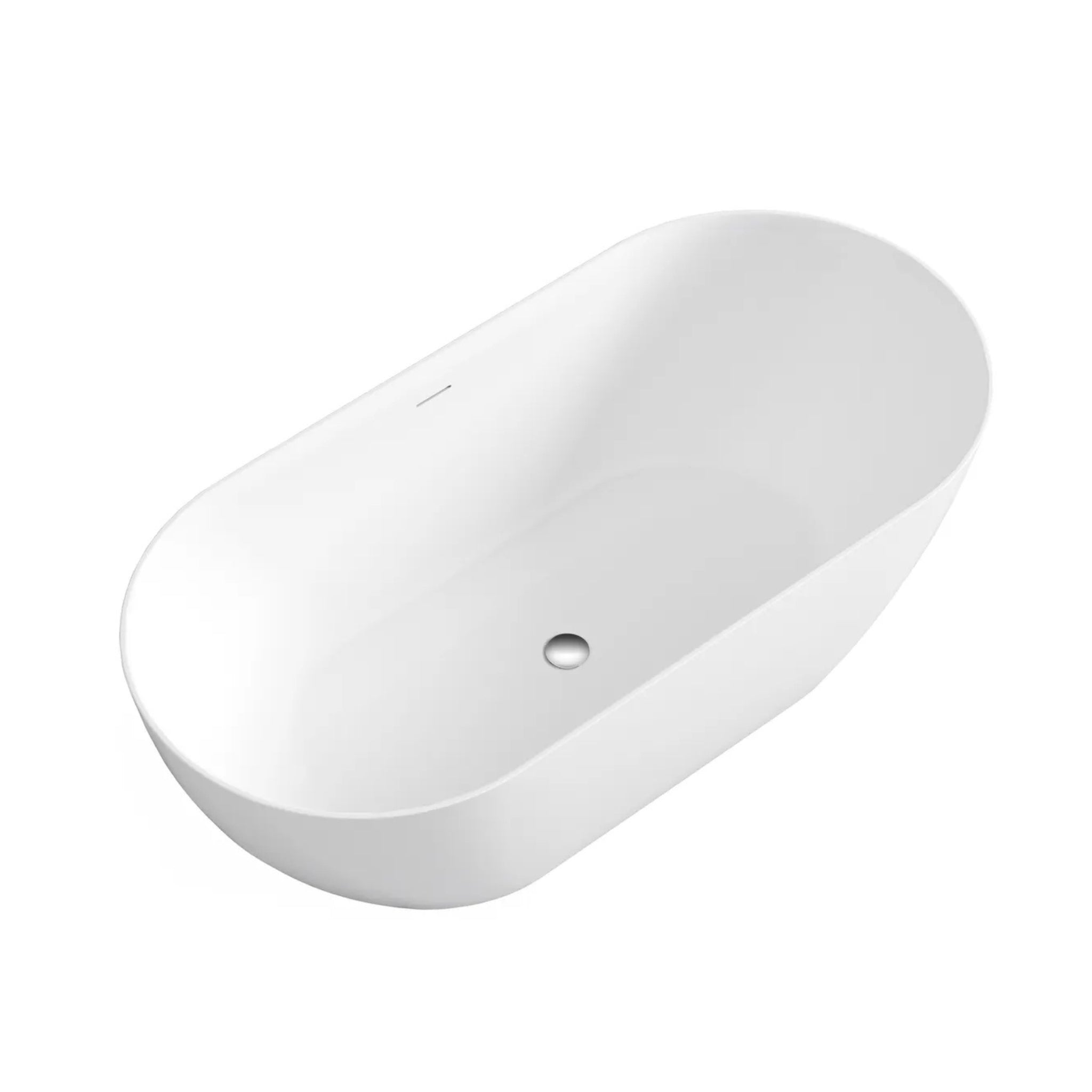 ATTICA MANOLO FREE STANDING OVERFLOW BATHTUB MATTE WHITE (AVAILABLE IN 1500MM AND 1700MM)