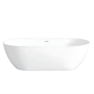 ATTICA MANOLO FREE STANDING OVERFLOW BATHTUB GLOSS WHITE (AVAILABLE IN 1500MM AND 1700MM)