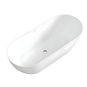 ATTICA MANOLO FREESTANDING BATHTUB WITH OVERFLOW GLOSS WHITE (AVAILABLE IN MULTIPLE SIZES)