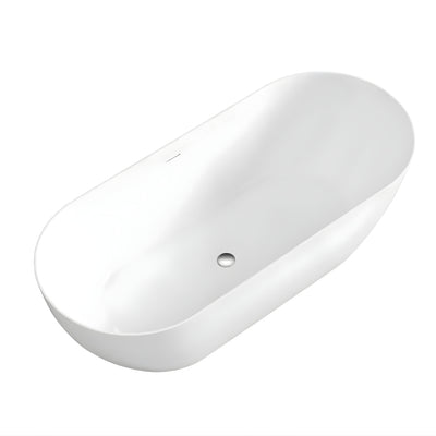 ATTICA MANOLO FREESTANDING BATHTUB WITH OVERFLOW GLOSS WHITE (AVAILABLE IN MULTIPLE SIZES)