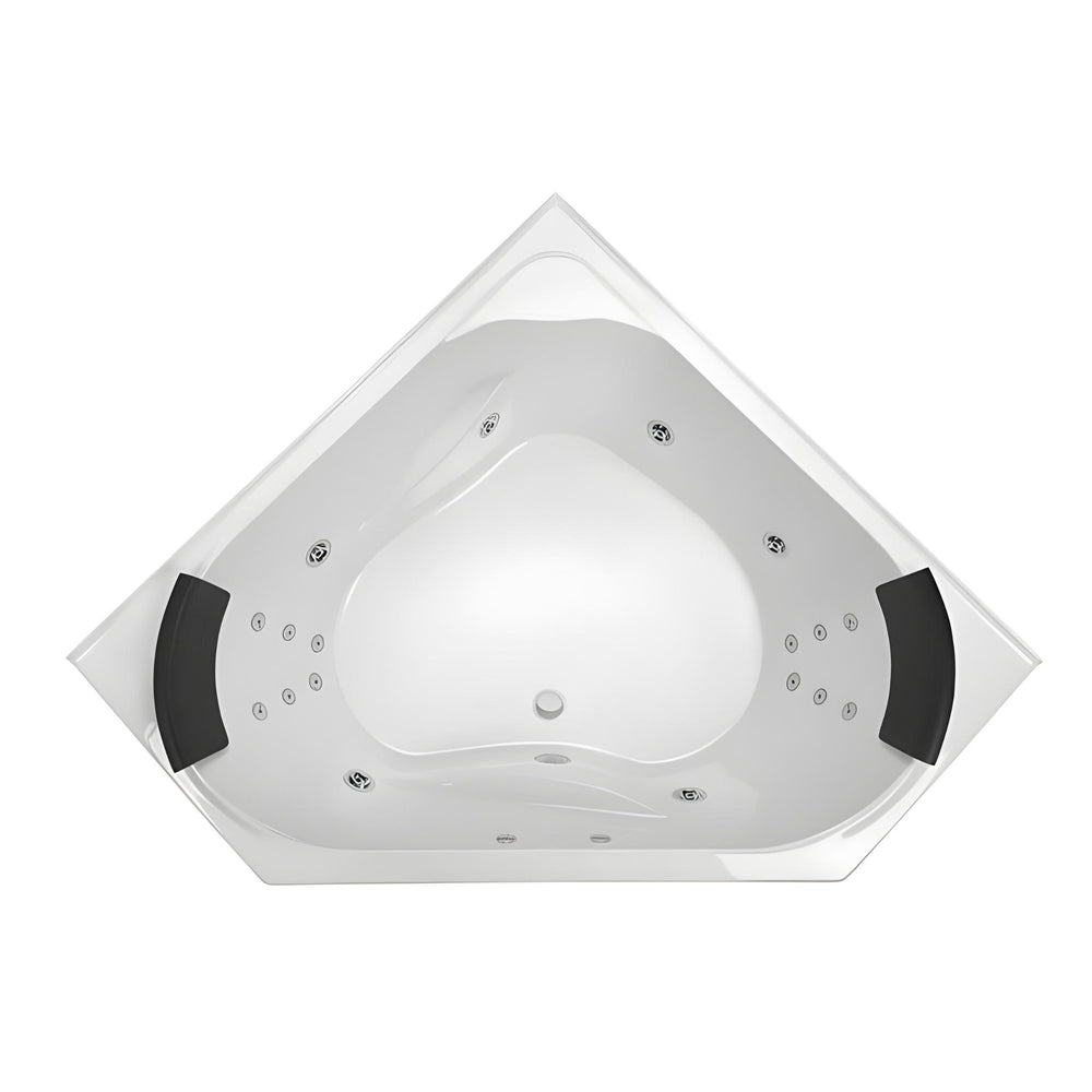 DECINA ANGELIQUE CORNER DOLCE VITA SPA BATH GLOSS WHITE (AVAILABLE IN 1295MM AND 1465MM) WITH 18-JETS