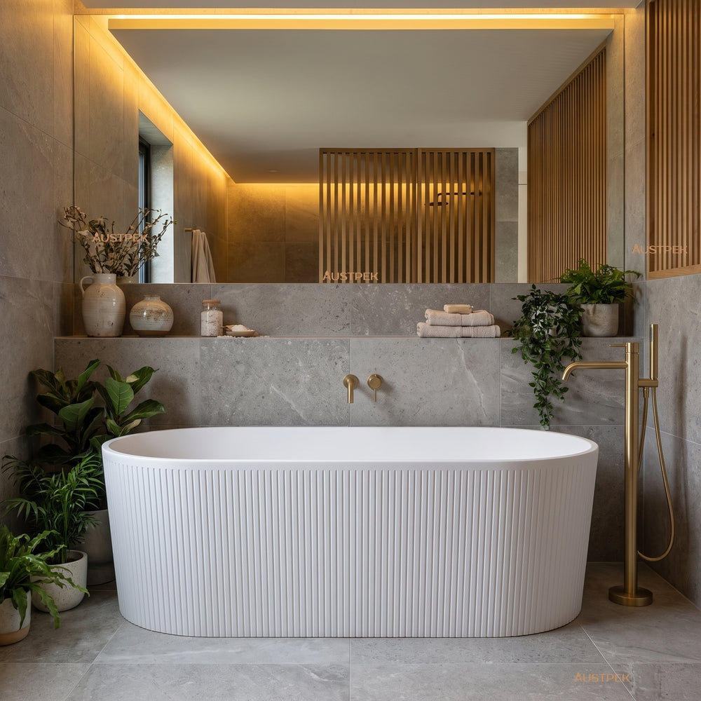 ATTICA NOOSA FREESTANDING BATH MATTE WHITE (AVAILABLE IN 1500MM AND 1700MM)