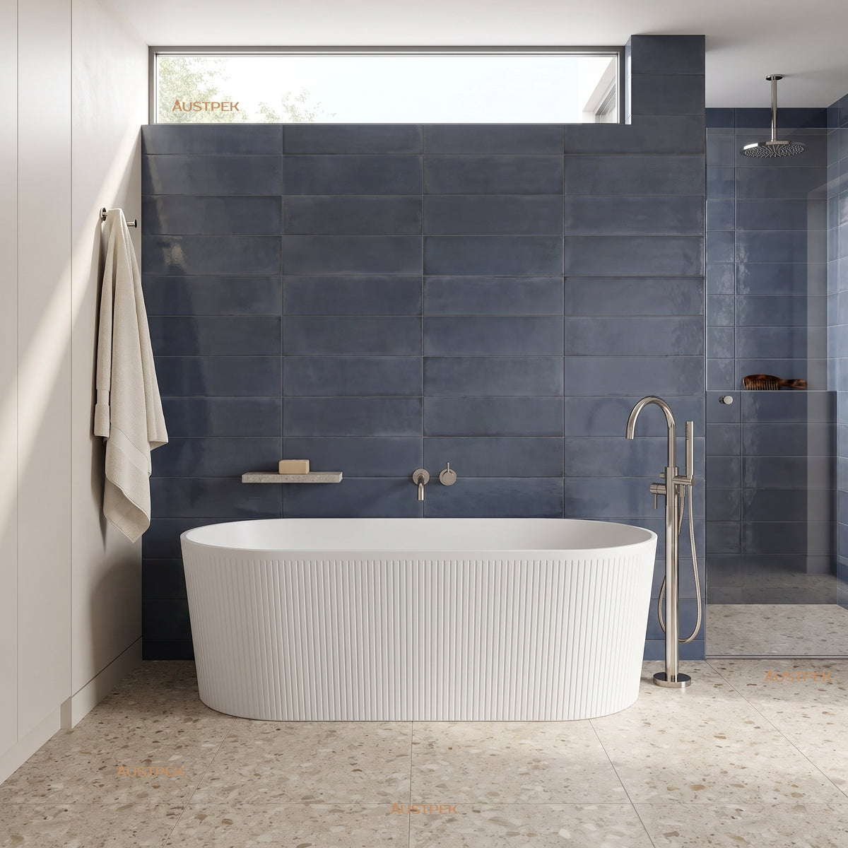 ATTICA NOOSA FREESTANDING BATH MATTE WHITE (AVAILABLE IN 1500MM AND 1700MM)