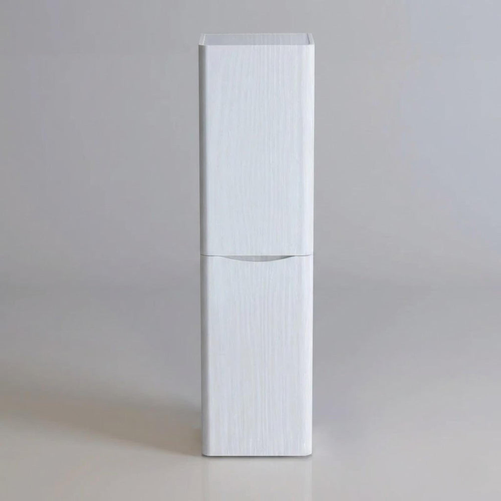 BELBAGNO ANCONA WHITE WOOD WALL HUNG TALL BOY 400MM X 1500MM