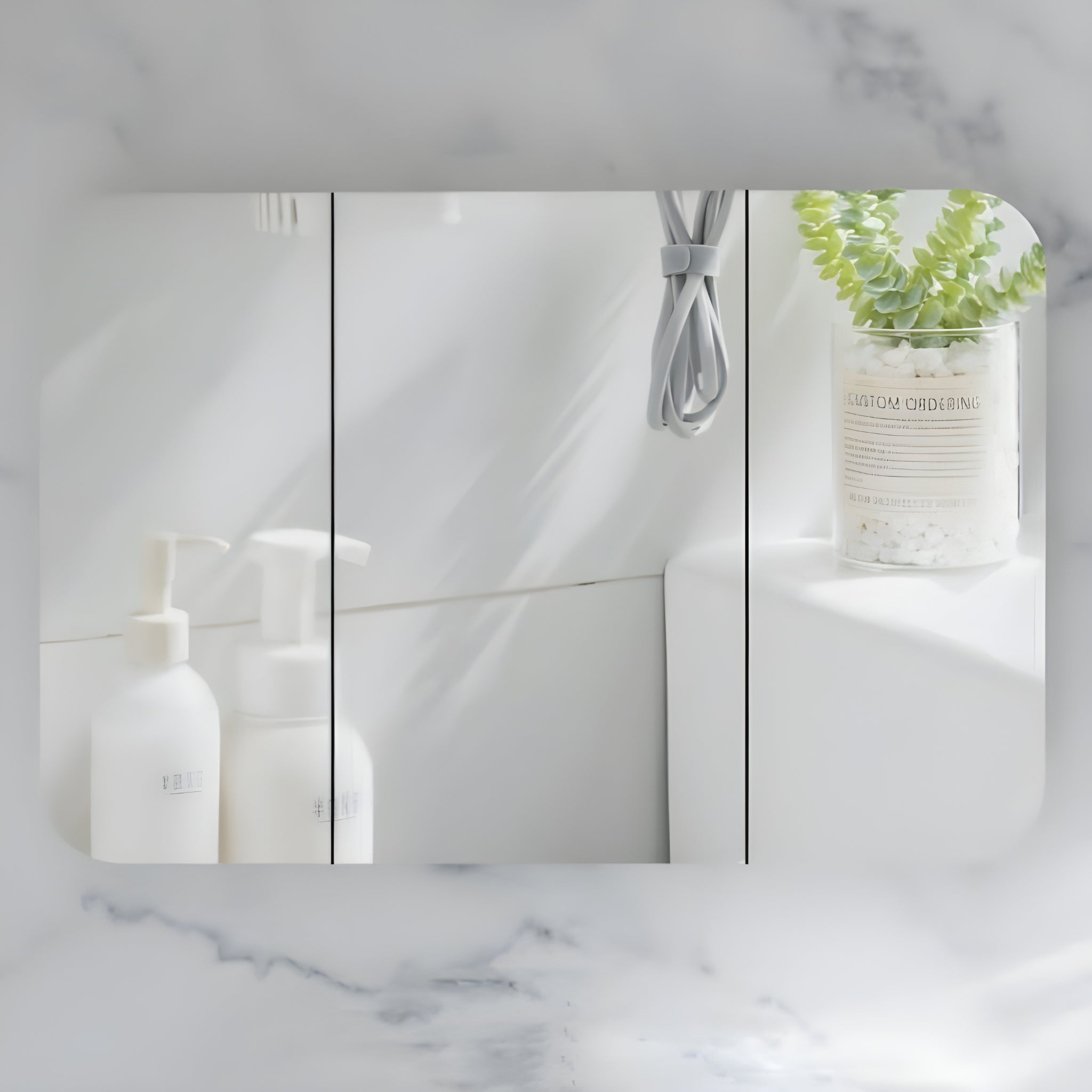 AQUAPERLA CARYSIL GRAND MATTE WHITE SHAVING CABINET 1200X800MM