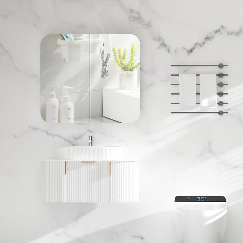 AQUAPERLA CARYSIL GRAND MATTE WHITE SHAVING CABINET 900X800MM