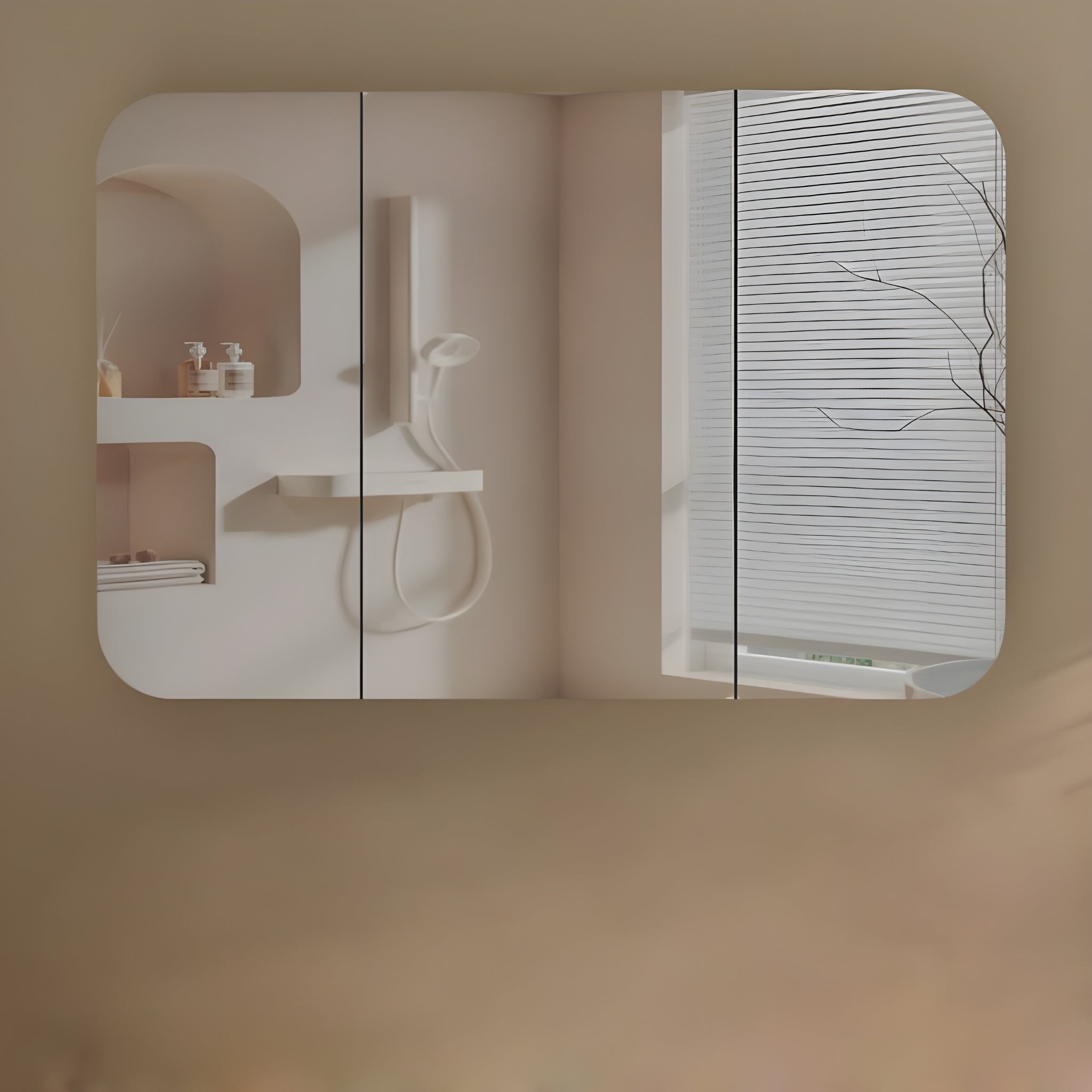 AQUAPERLA CARYSIL GRAND WALNUT SHAVING CABINET 1200X800MM