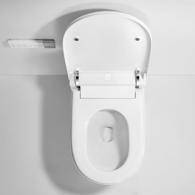 AQUAPERLA INSTANT HEATING SMART TOILET WITH SIDE CONTROL WHITE