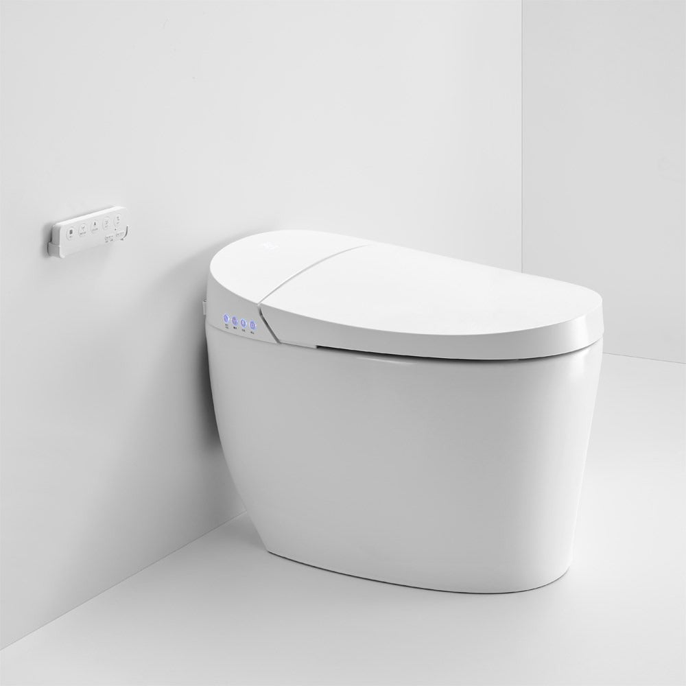 AQUAPERLA INSTANT HEATING SMART TOILET REMOTE & SIDE CONTROL WHITE