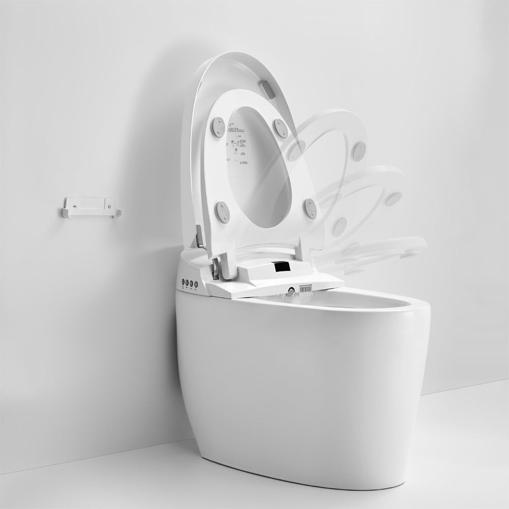 AQUAPERLA INSTANT HEATING SMART TOILET REMOTE & SIDE CONTROL WHITE