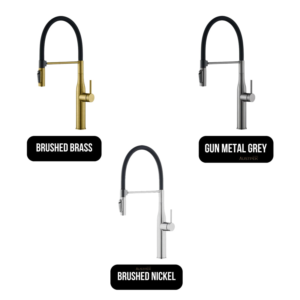 AQUAPERLA KITCHEN MIXER 530MM BRUSHED NICKEL