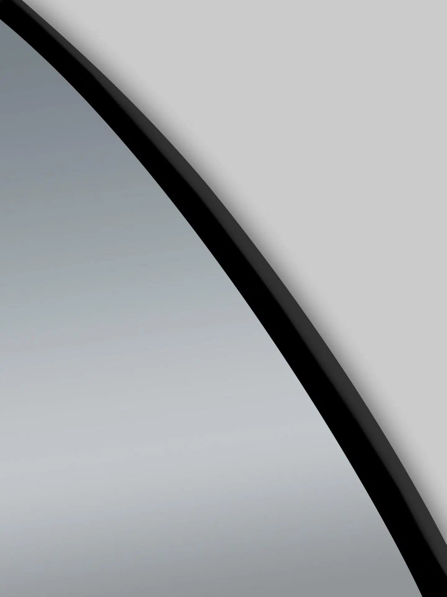 AQUAPERLA OVAL NON LUMINUS FRAMED MIRROR MATTE BLACK 500X1000MM