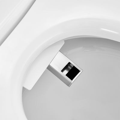 AQUAPERLA INSTANT HEATING SMART TOILET W/ REMOTE CONTROL & SIDE CONTROL KNOB WHITE