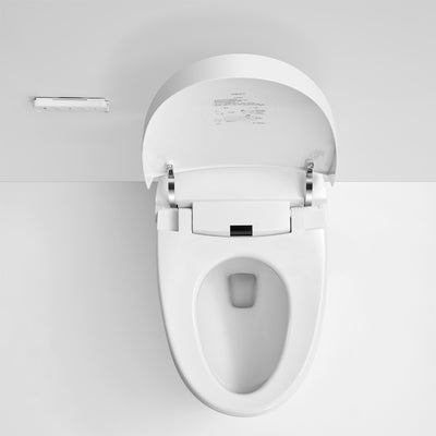 AQUAPERLA INSTANT HEATING SMART TOILET REMOTE & SIDE CONTROL WHITE