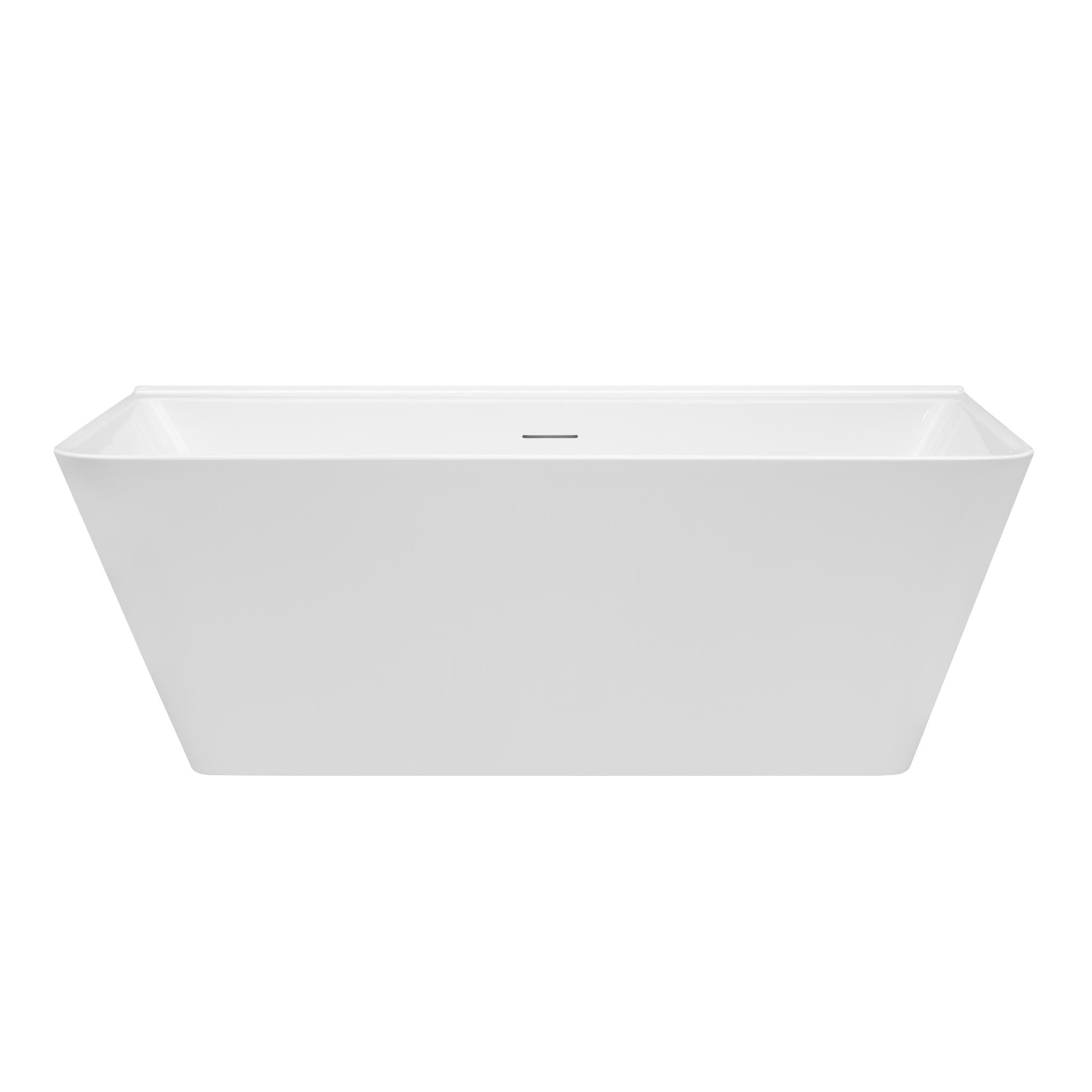 DECINA ARIA BACK-TO-WALL FREESTANDING BATH WITH INTEGRATED OVERFLOW GLOSS WHITE (AVAILABLE IN 1500MM AND 1700MM)