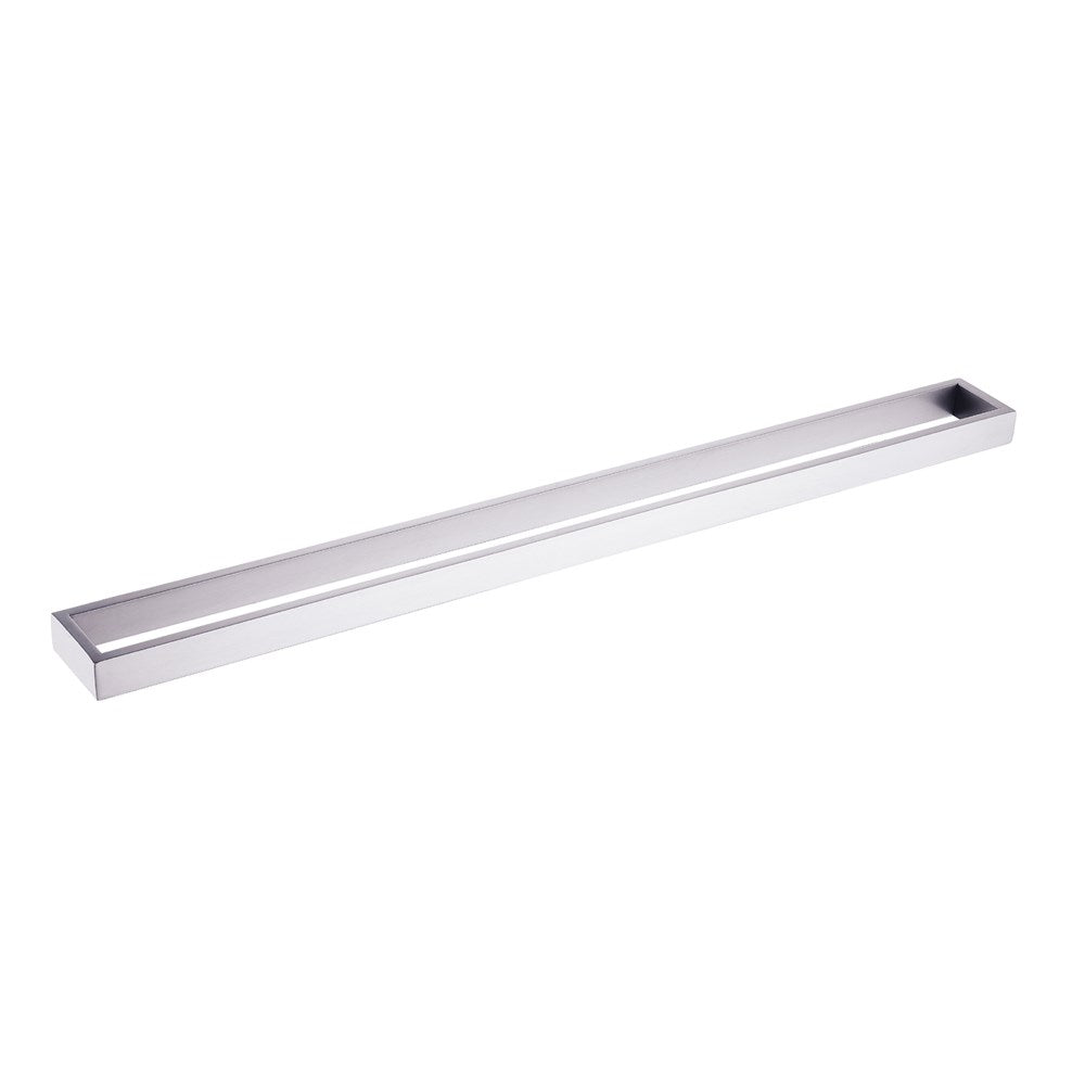 AQUAPERLA CAVALLO SQUARE SINGLE TOWEL RAIL BRUSHED NICKEL (AVAILABLE IN 600MM AND 800MM)