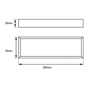 AQUAPERLA CAVALLO SQUARE HAND TOWEL RAIL 200MM BRUSHED YELLOW GOLD